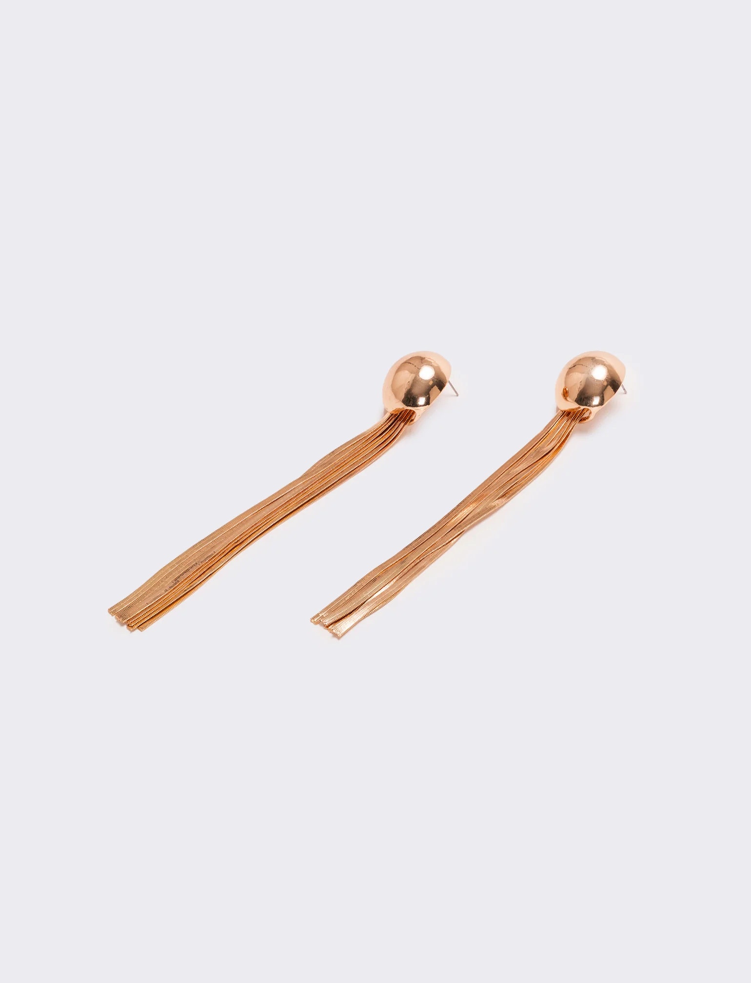 Orecchini con catenine schiacciate - Oro rosa - Image 2