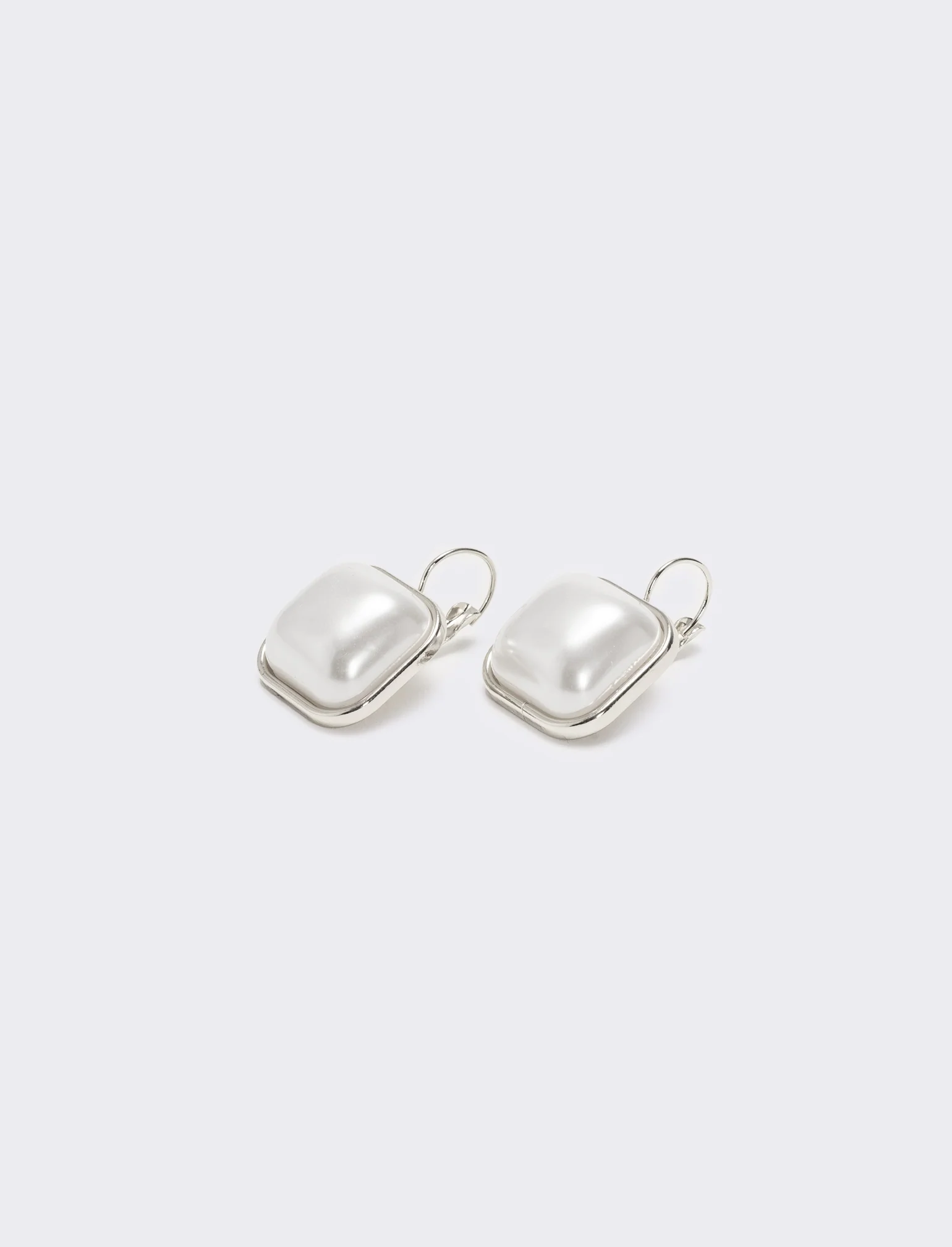 Orecchini con monachina quadrata - Argento - Image 2