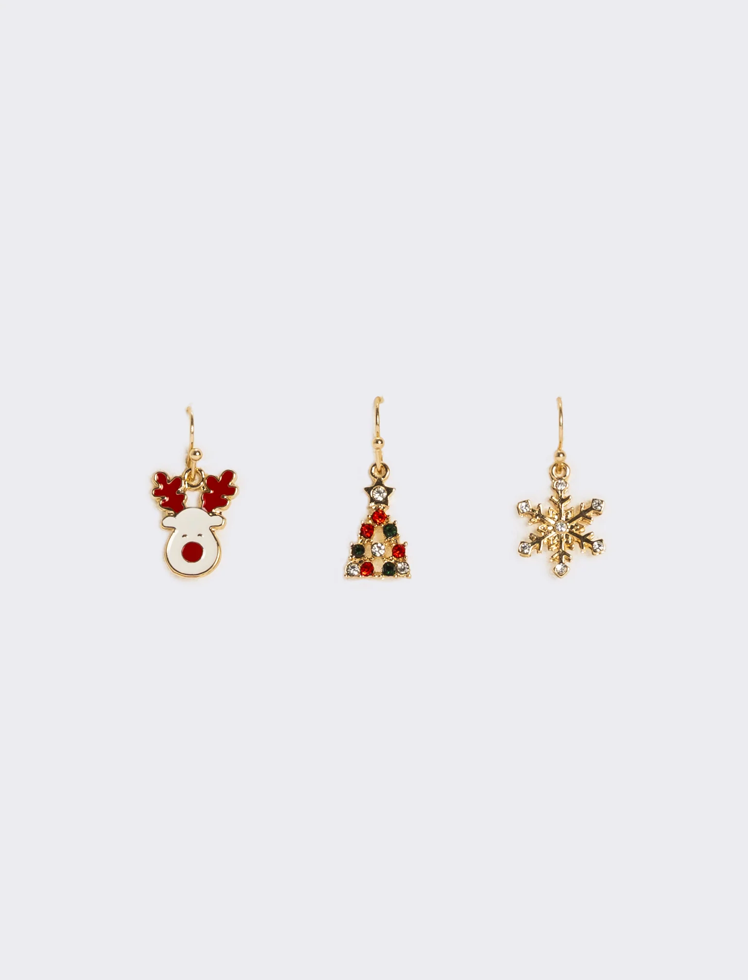 Orecchini donna card 3 paia natale - Multicolore