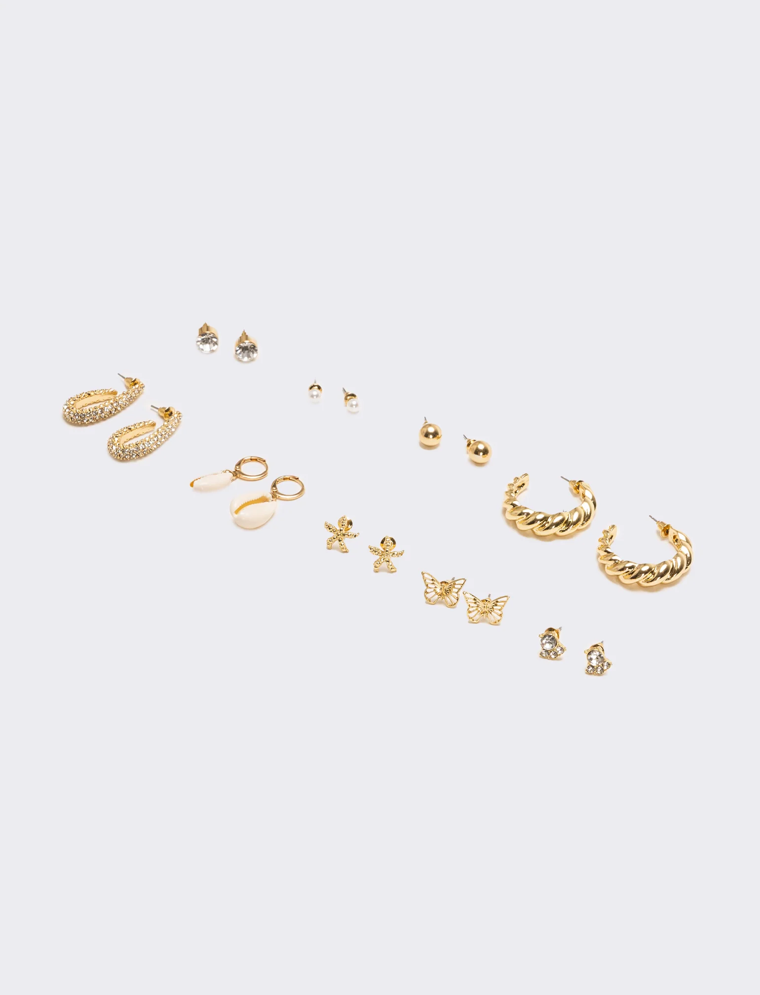 Orecchini donna card mix con strass - Oro - Image 2