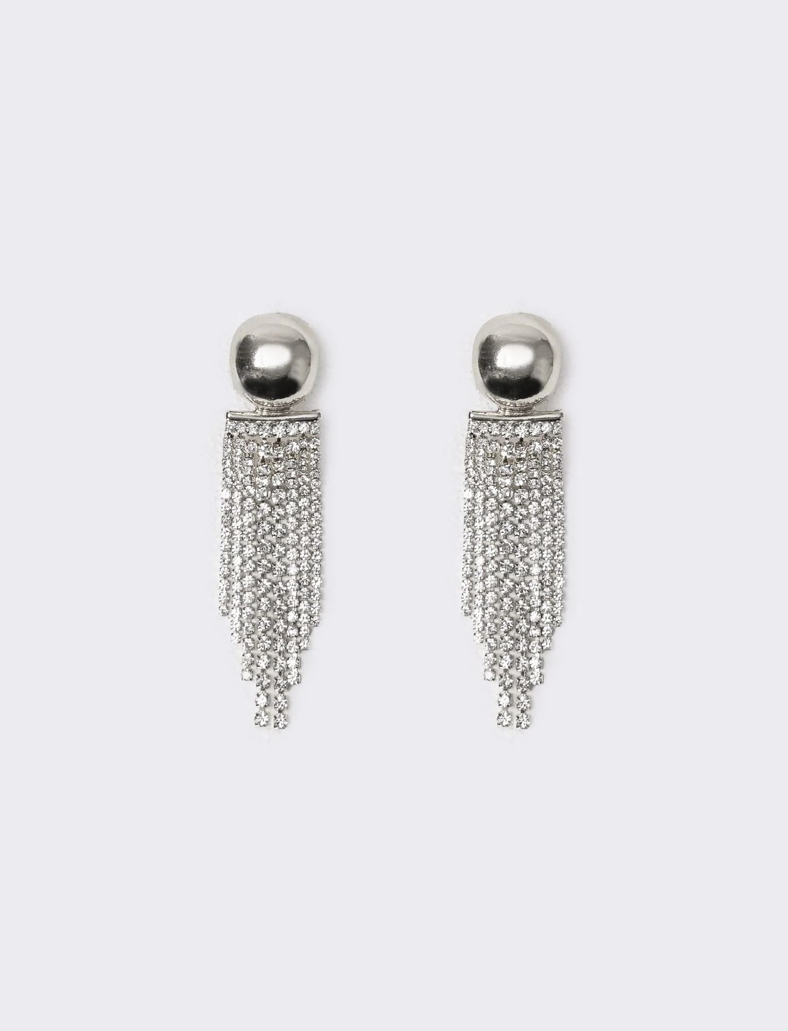 Orecchini donna cascata strass - Argento - Image 2