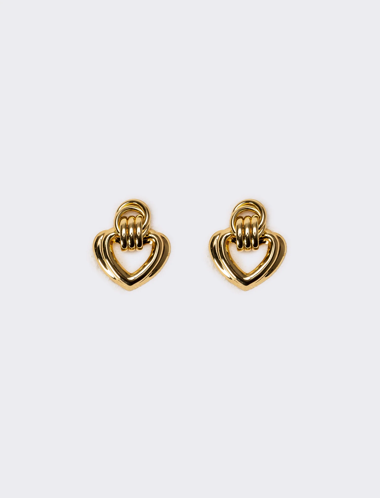 Orecchini donna con clip cuori - Oro