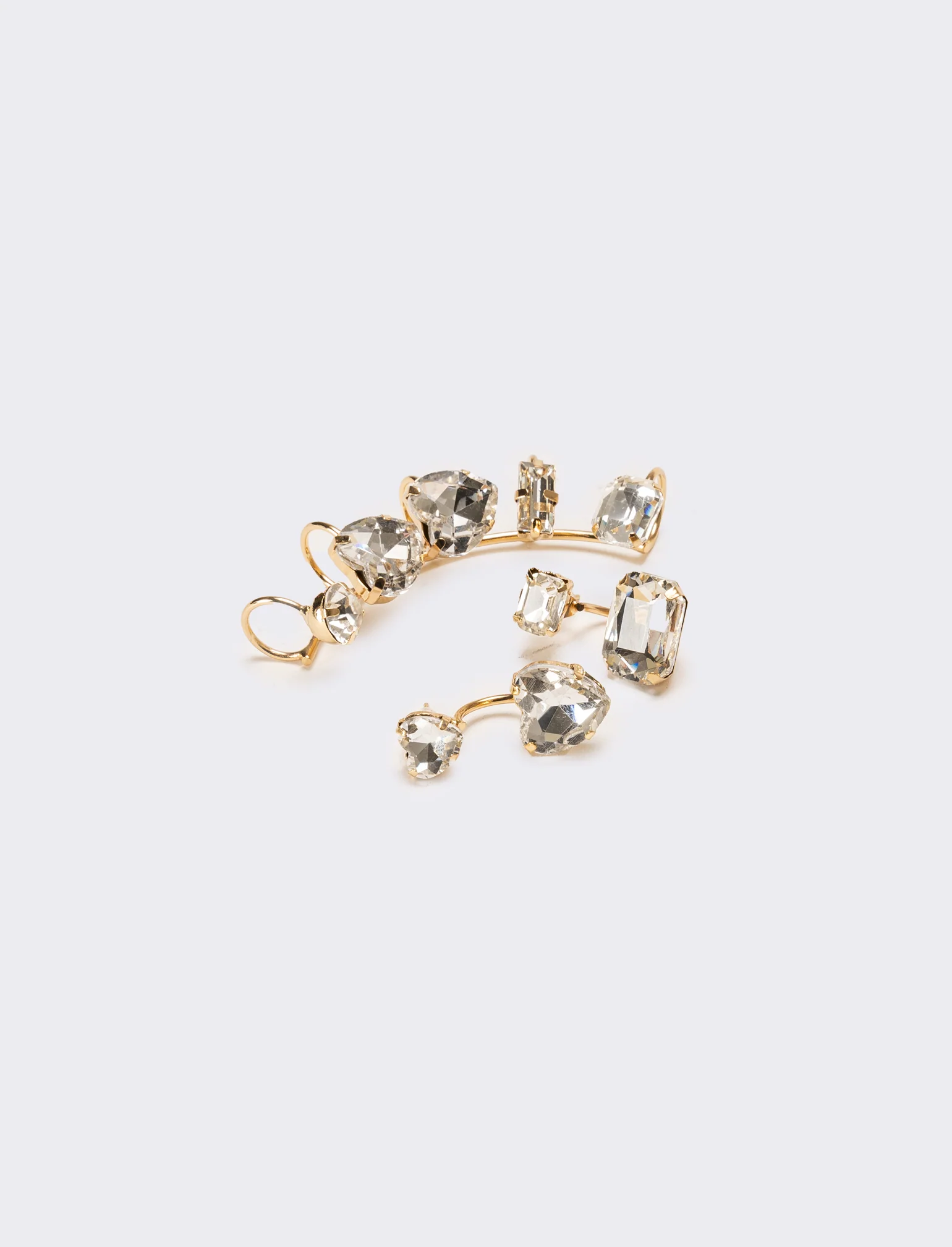 Orecchini donna ear cuff strass - Oro - Image 2