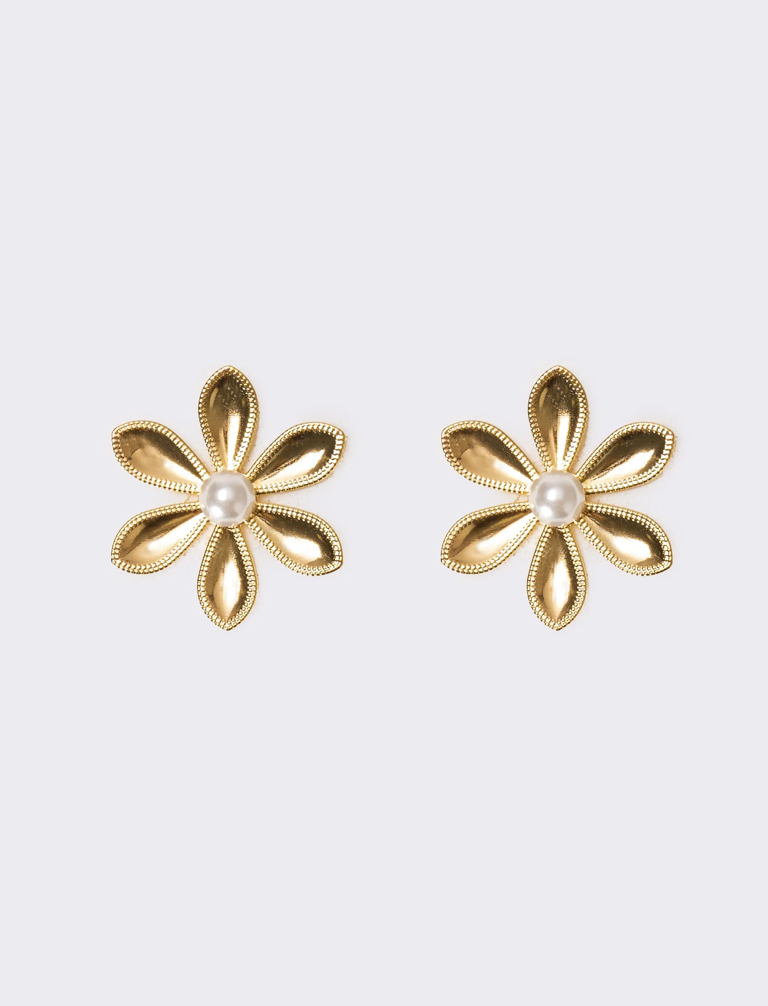 Orecchini donna margherita con perla - Oro