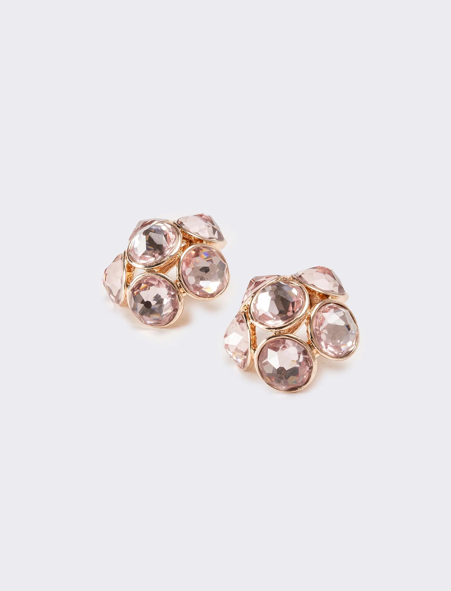 Orecchini donna pietre grandi - Rosa - Image 2
