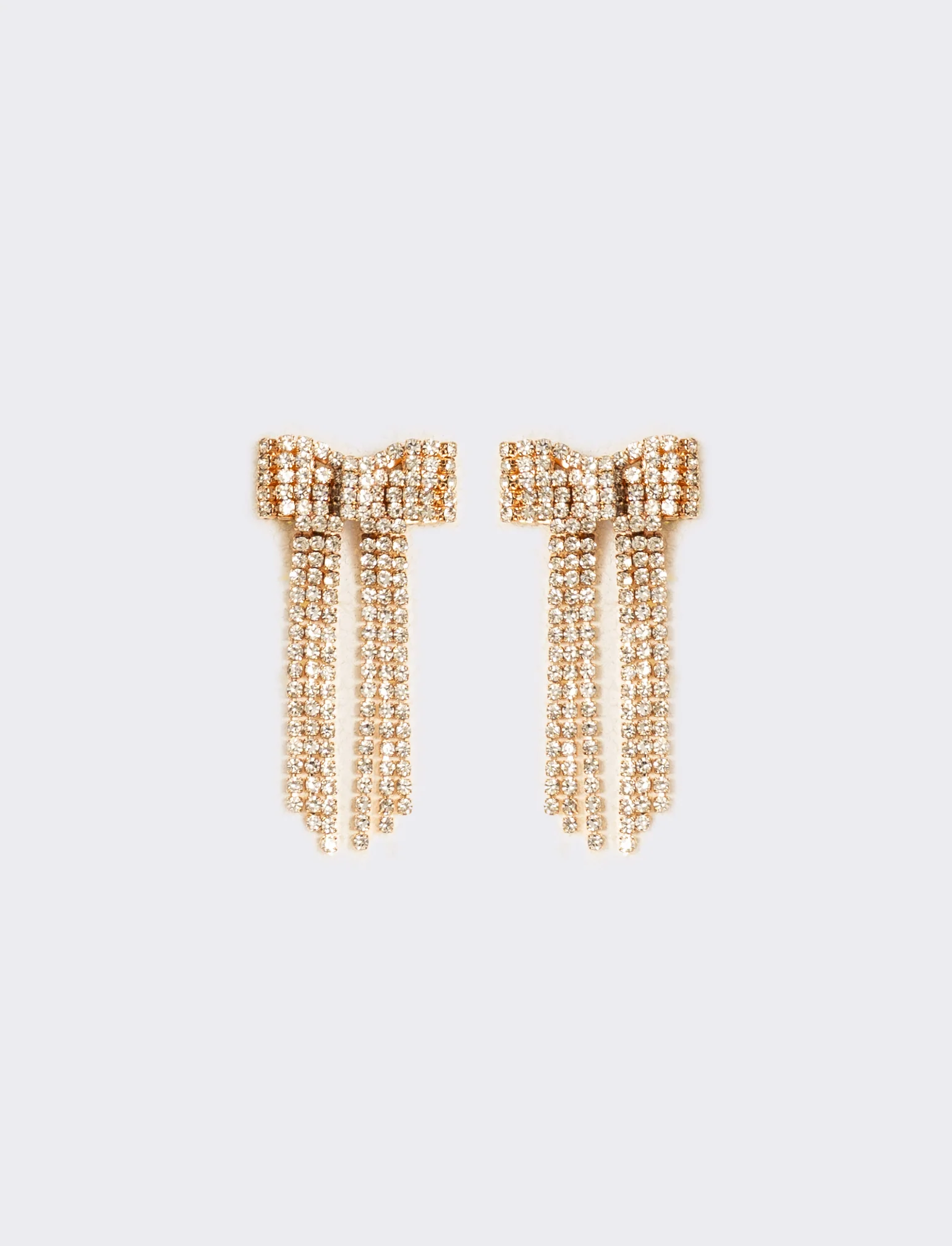 Orecchini fiocchi e strass - Oro rosa