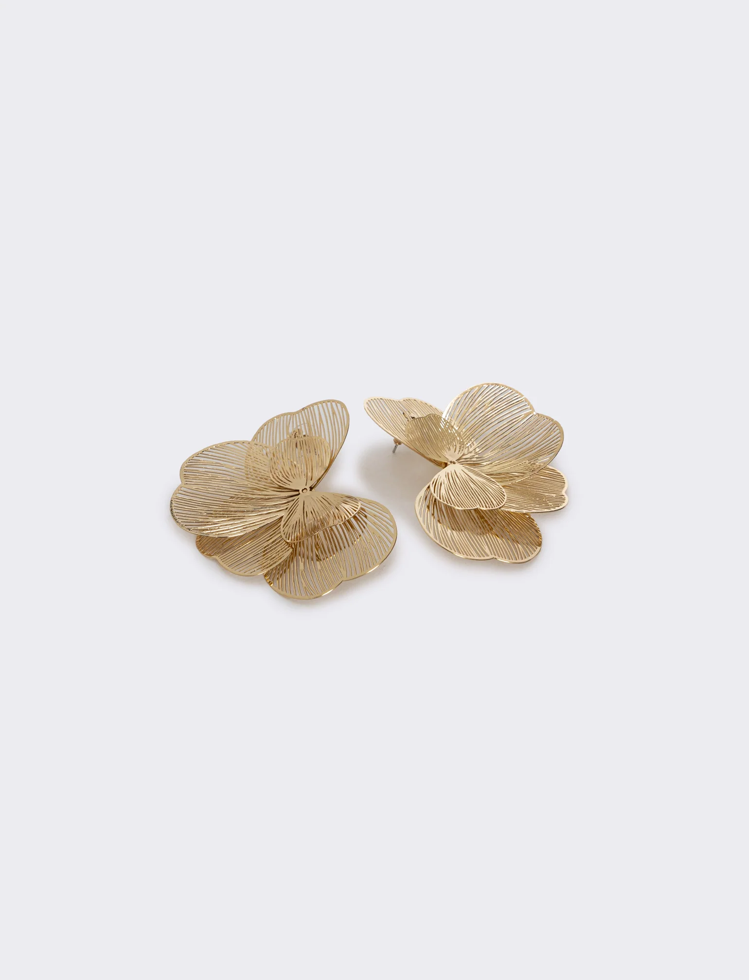 Orecchini grandi a fiore in filigrana - Oro - Image 2