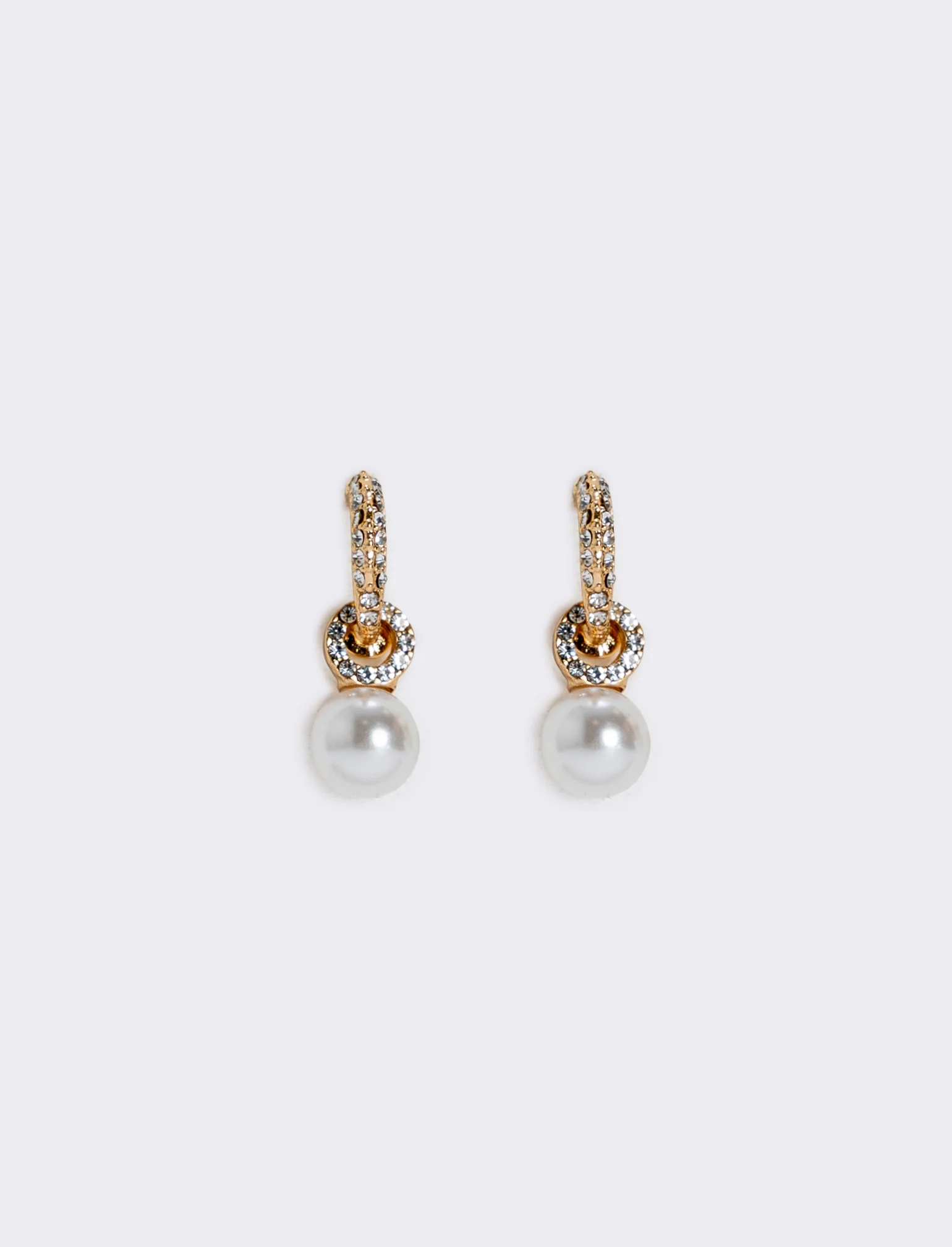 Orecchini in perla e strass - Oro