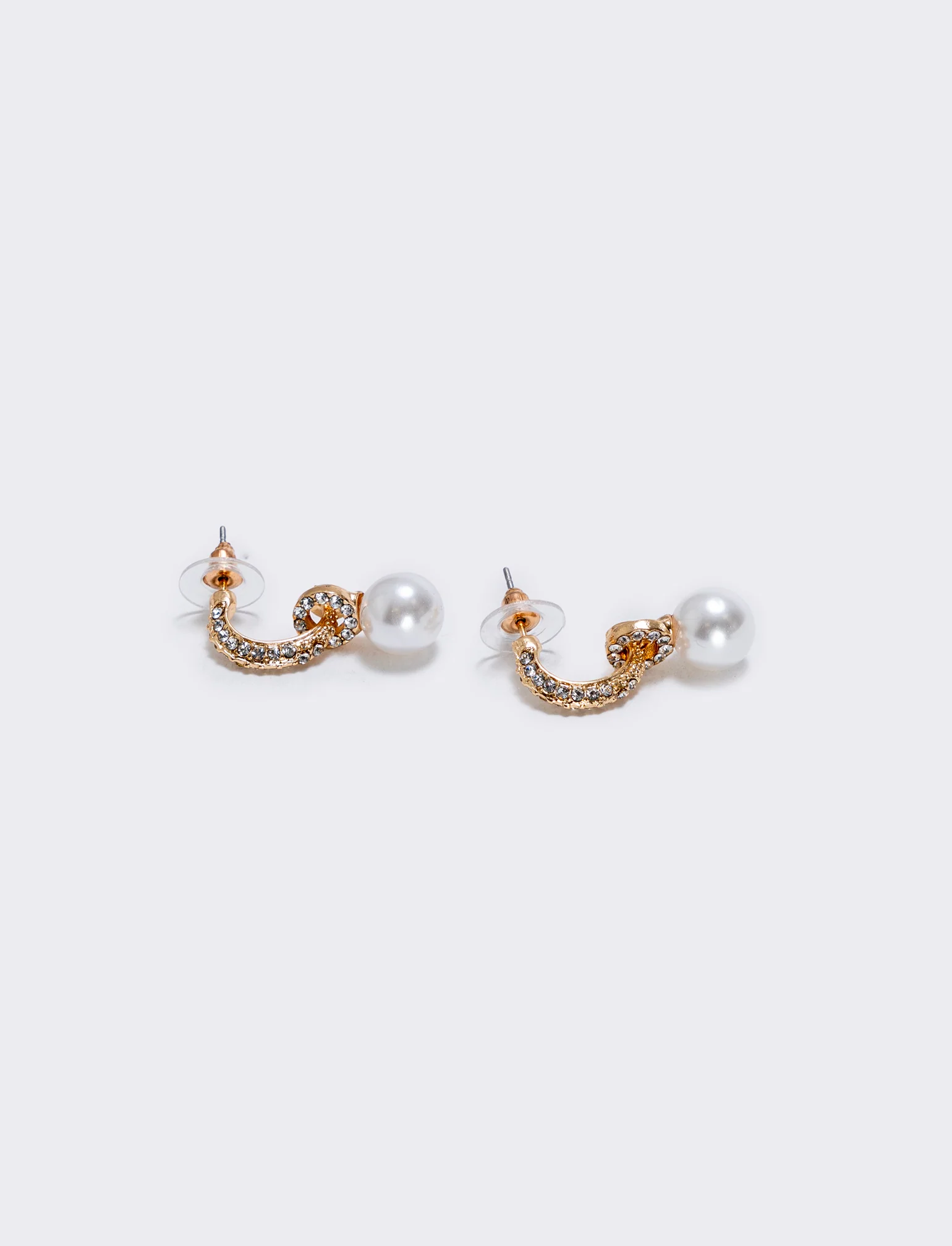 Orecchini in perla e strass - Oro - Image 2