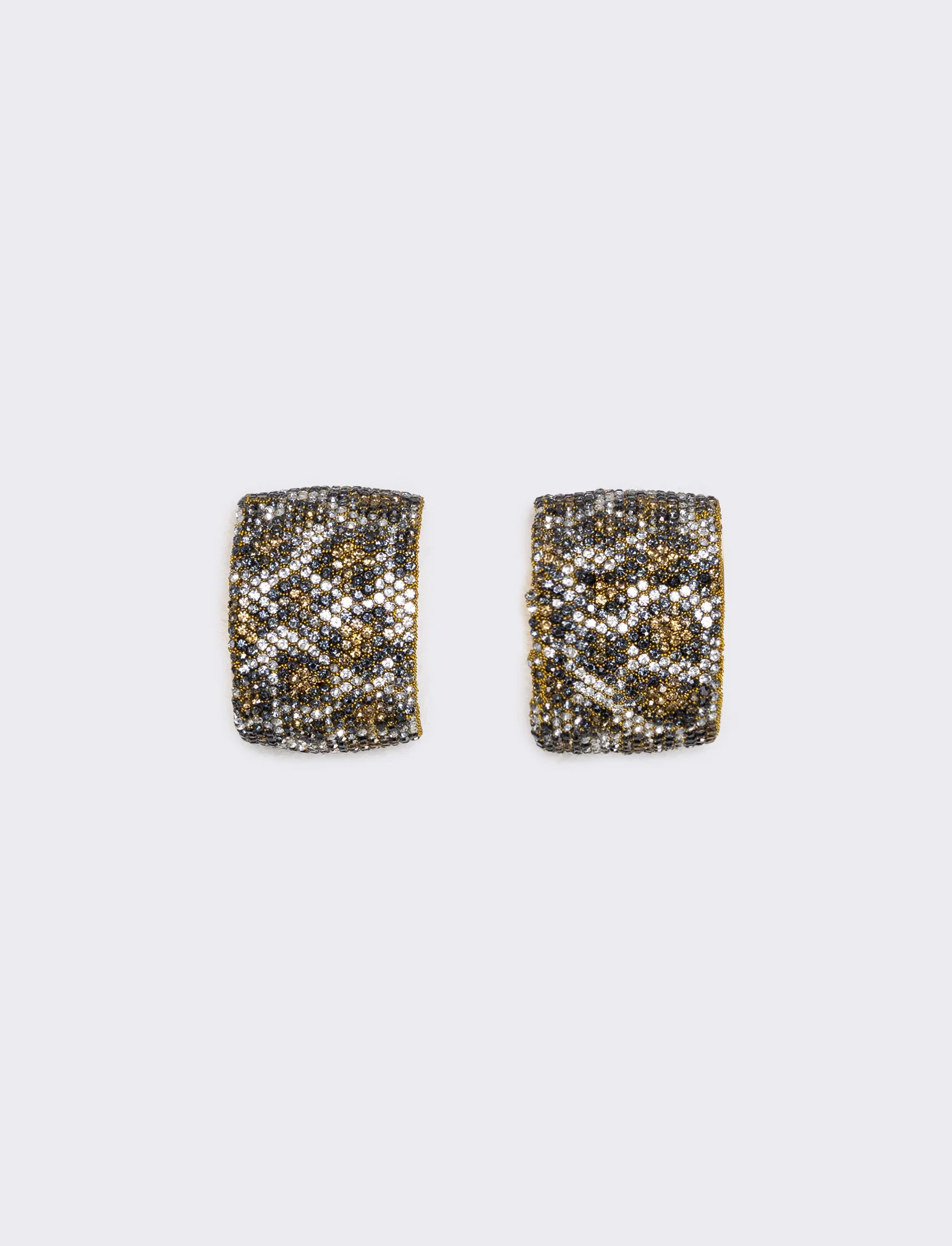 Orecchini leopardati con strass eleganti - Moro