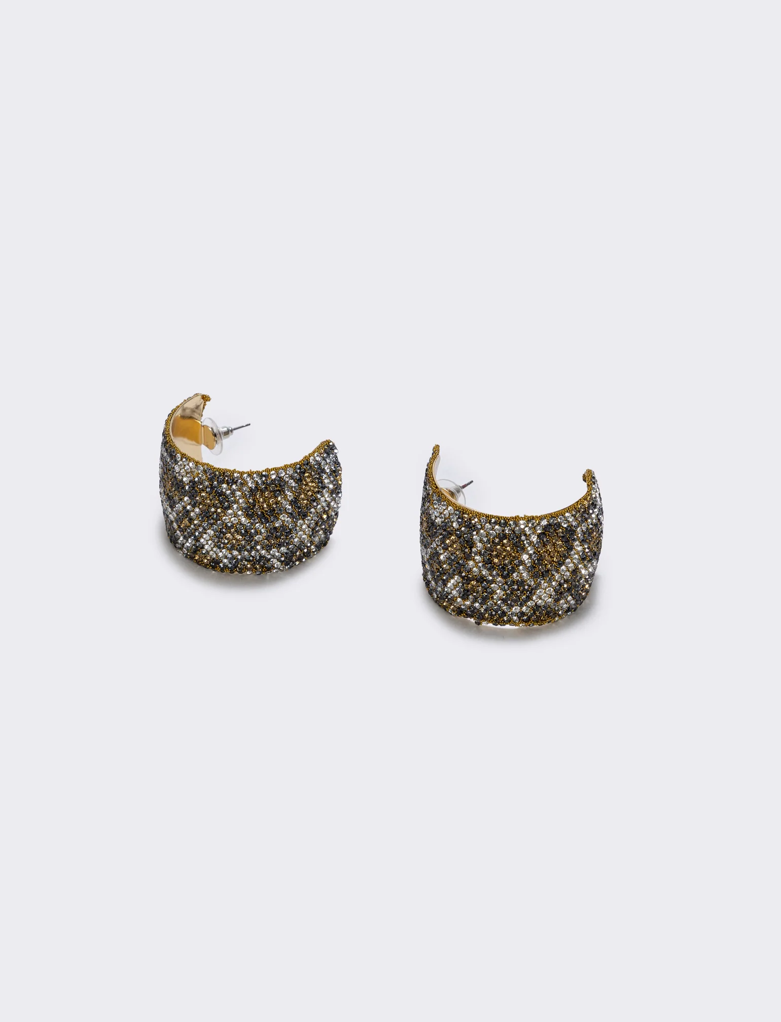 Orecchini leopardati con strass eleganti - Moro - Image 2