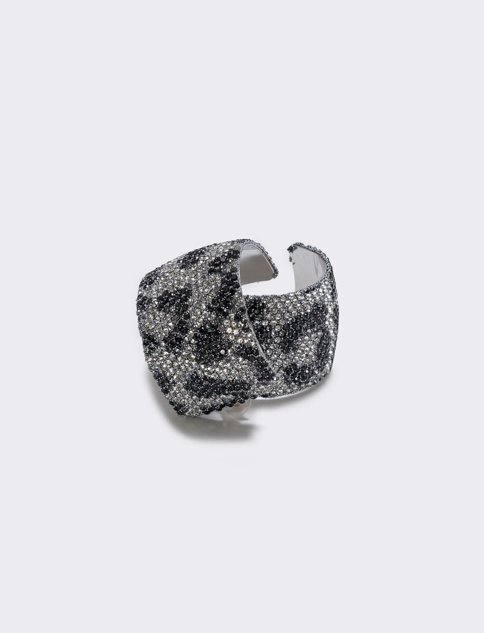 Orecchini leopardati con strass eleganti - Nero - Image 3