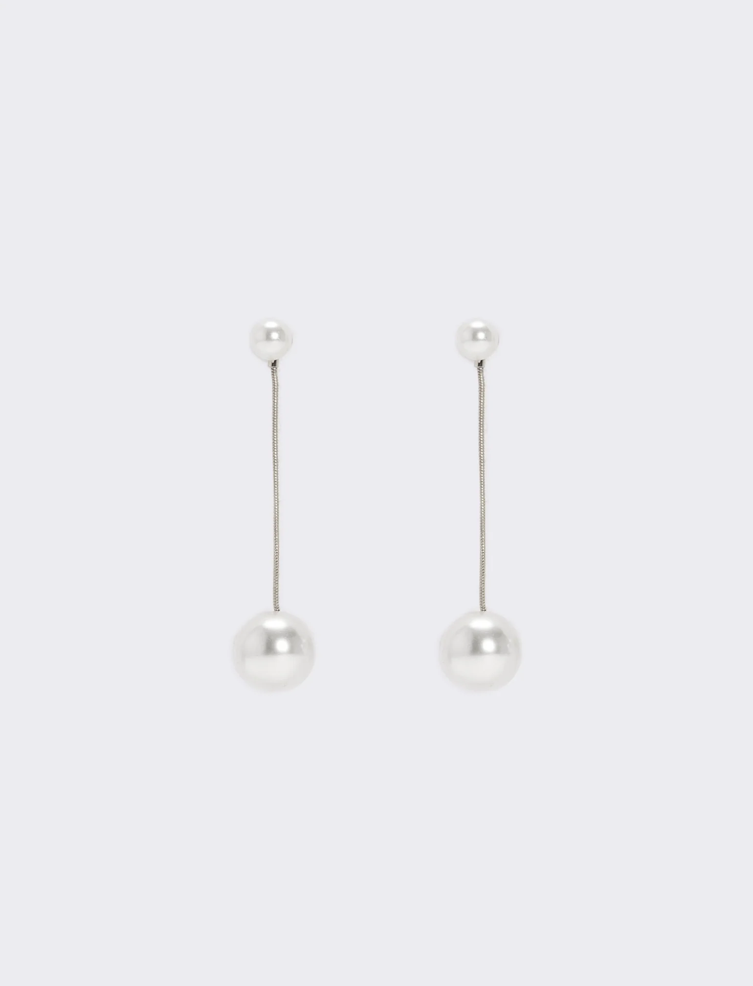 Orecchini lunghi con perle - Argento