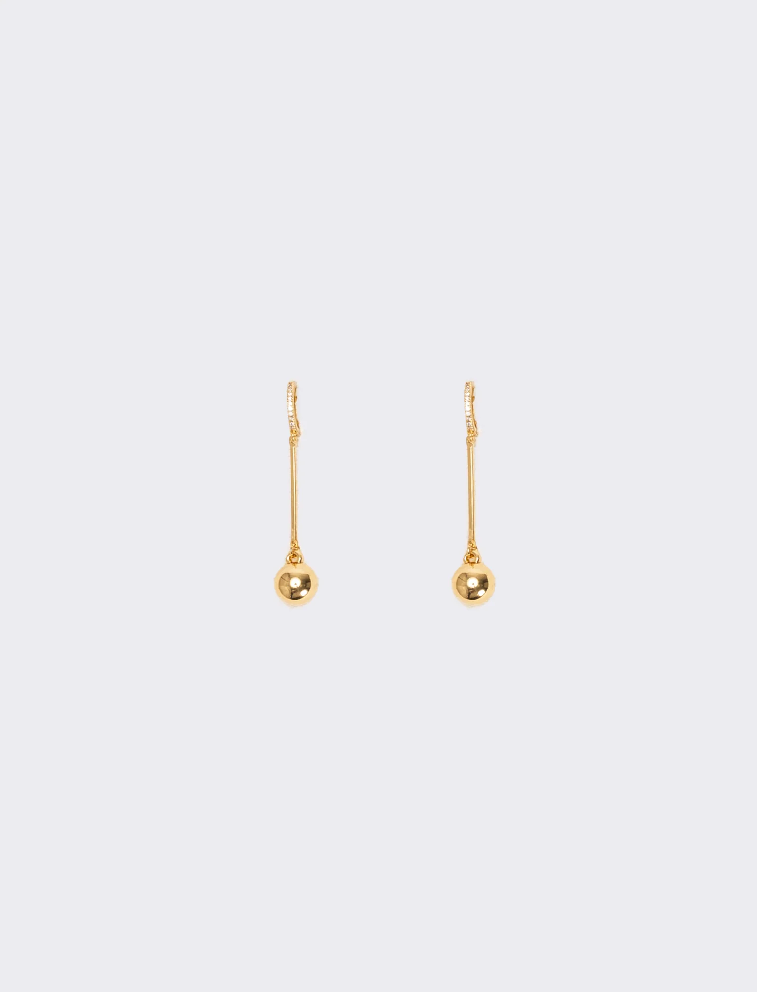 Orecchini pendenti cerchietto e strass - Oro