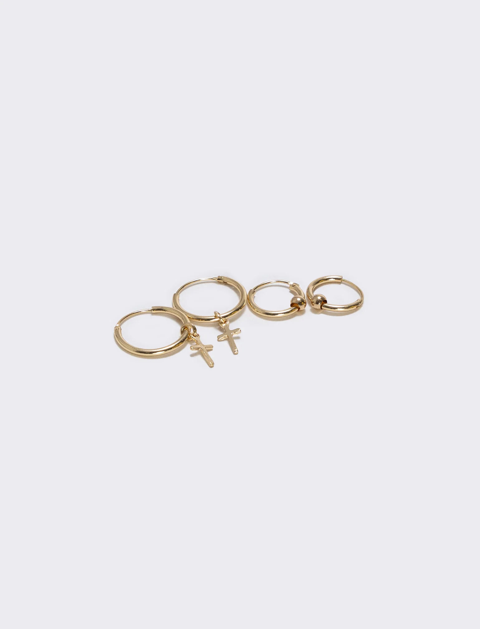 Orecchini pendenti con croce elegante - Oro - Image 2