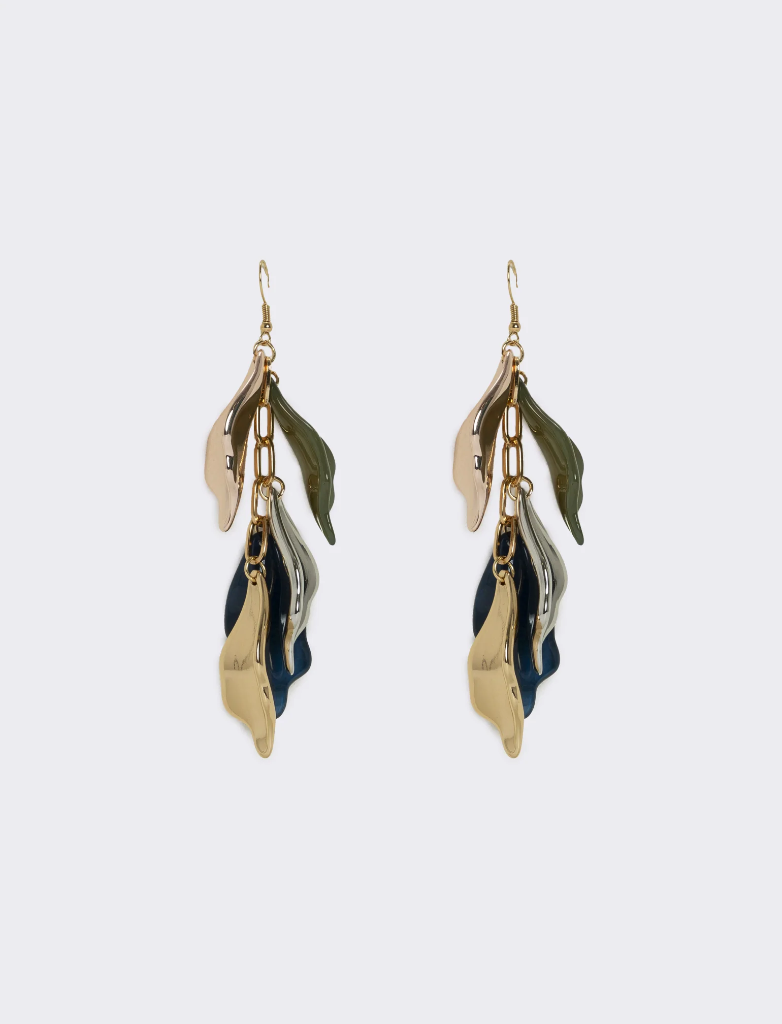 Orecchini Pendenti con Petali Eleganti - Blu