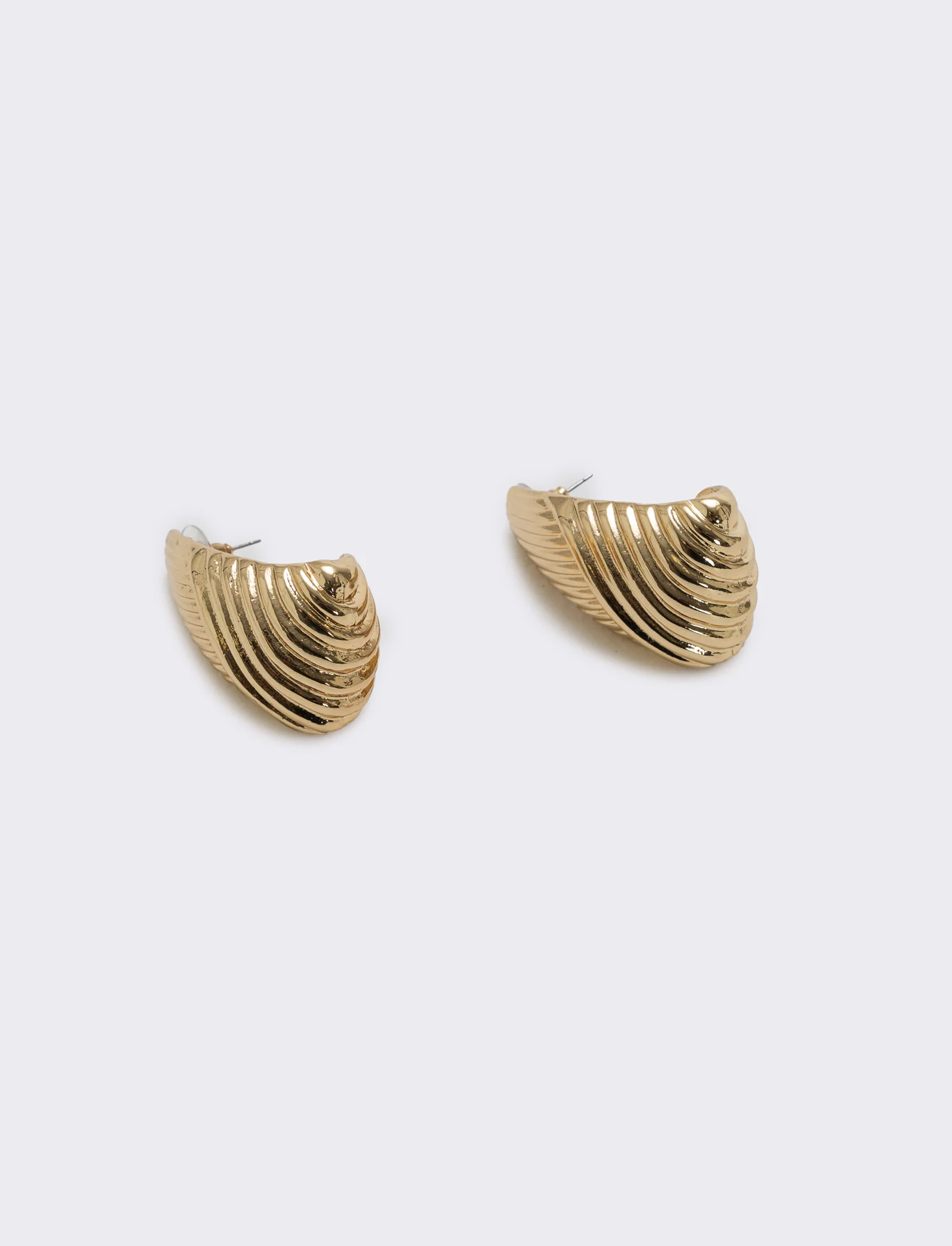 Orecchini Triangolo Rigati - Oro - Image 3