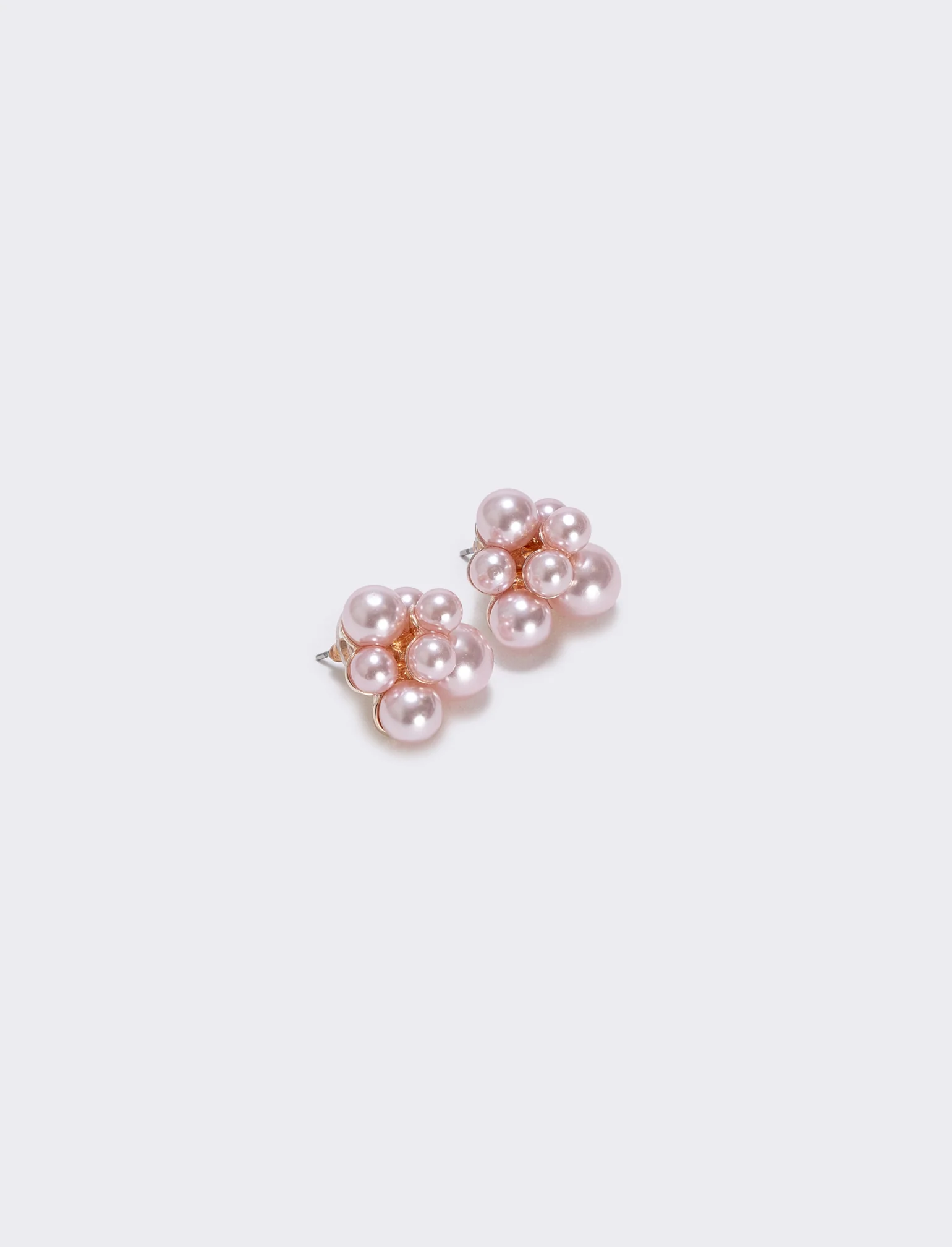 Orecchino grappolo di perle eleganti - Rosa - Image 2