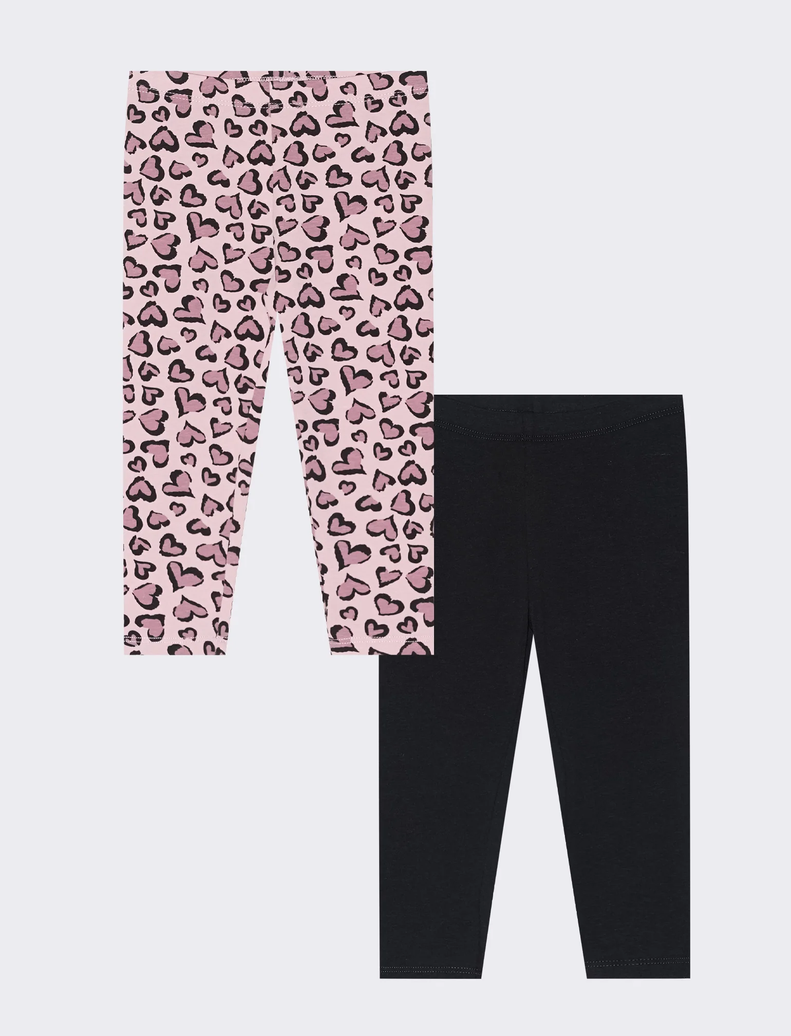 Pack 2 leggins in cotone - Nero - Image 2