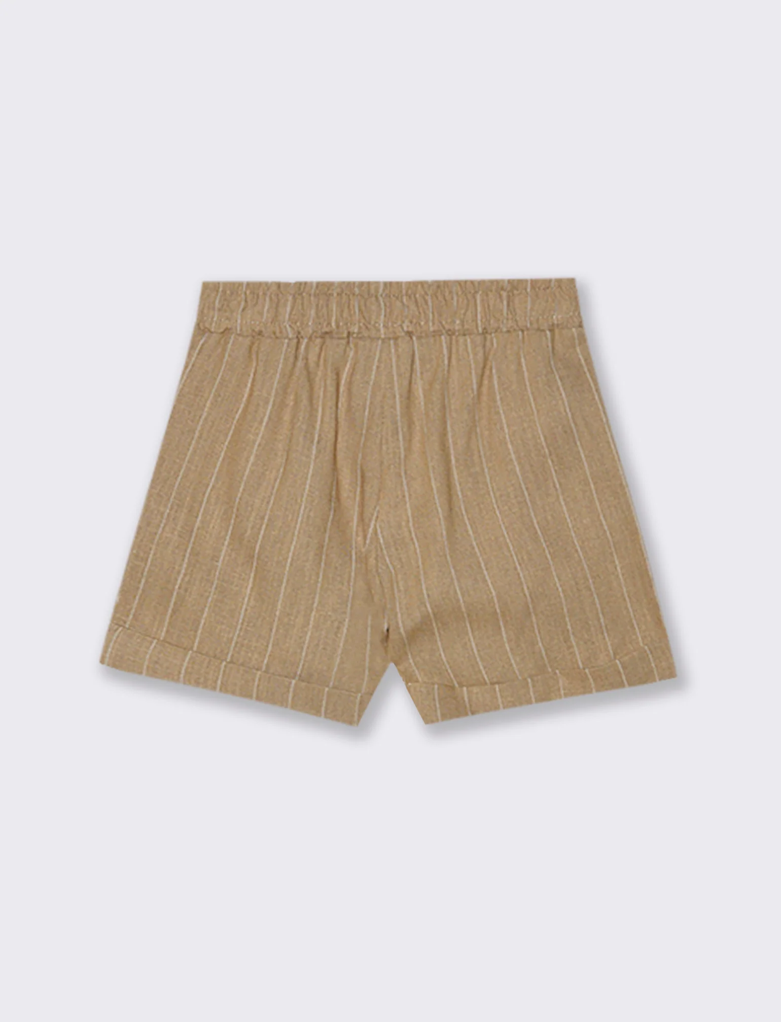 pantaloncini in misto lino - Beige - Image 2
