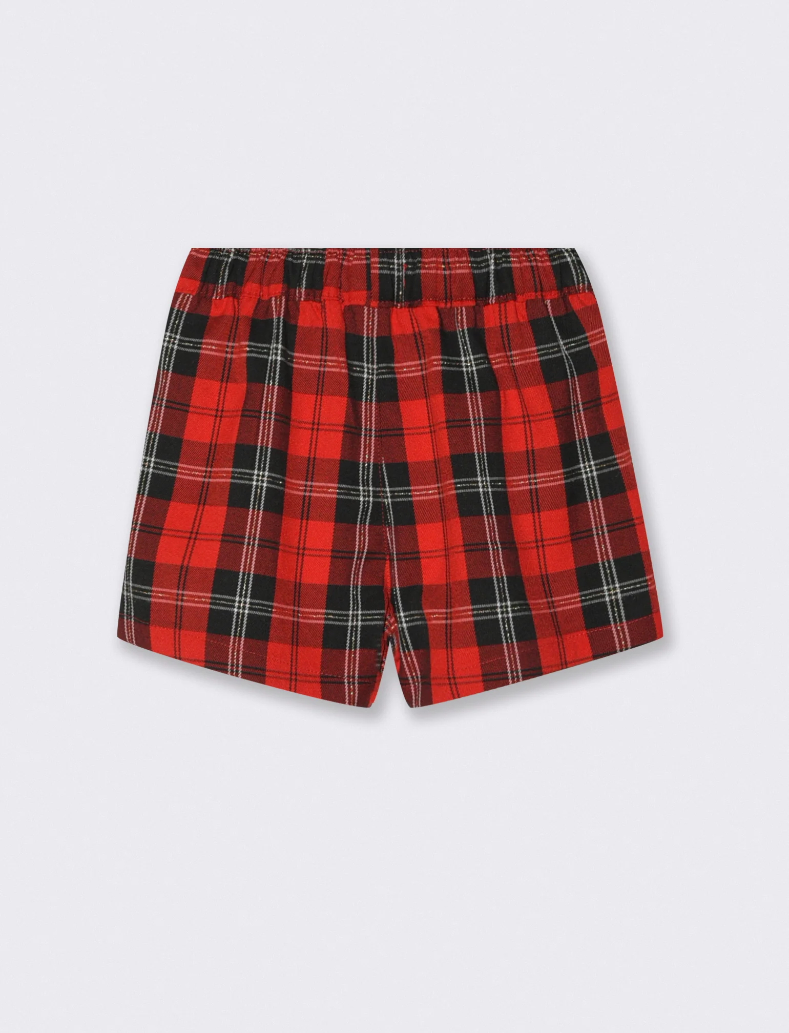 Pantaloncini tartan - Rosso - Image 2