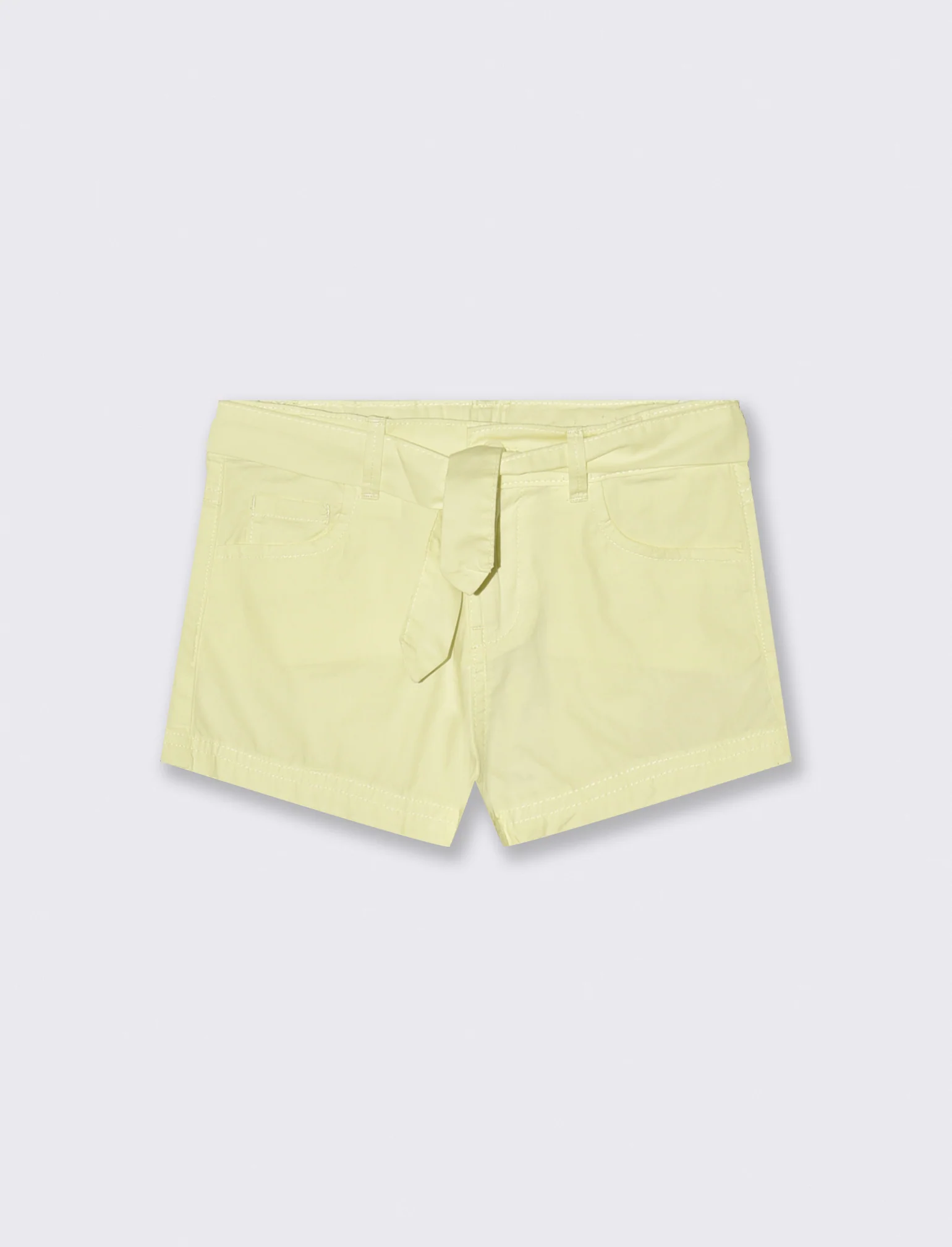 Pantaloncino cinque tasche da bambina - Giallo