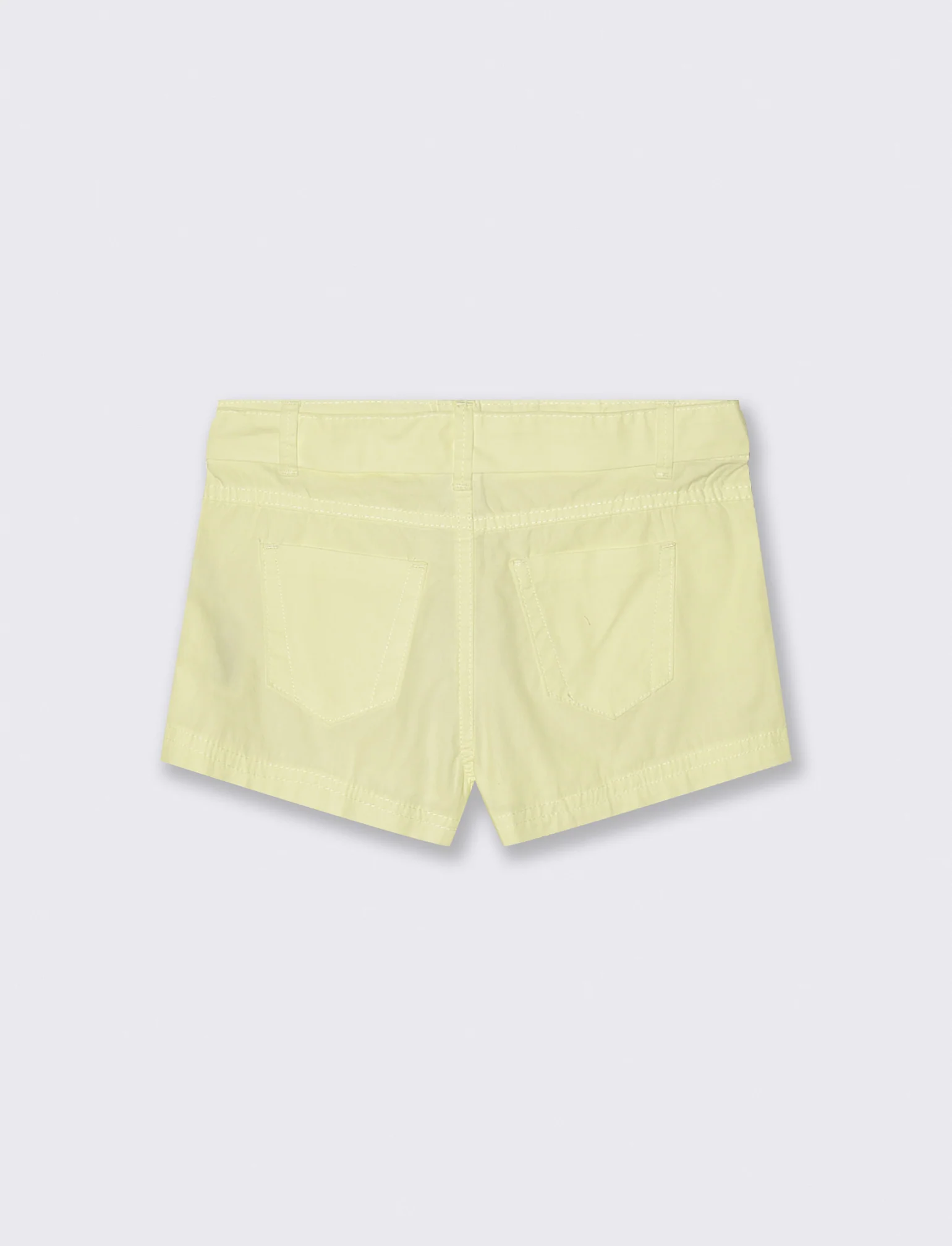 Pantaloncino cinque tasche da bambina - Giallo - Image 2