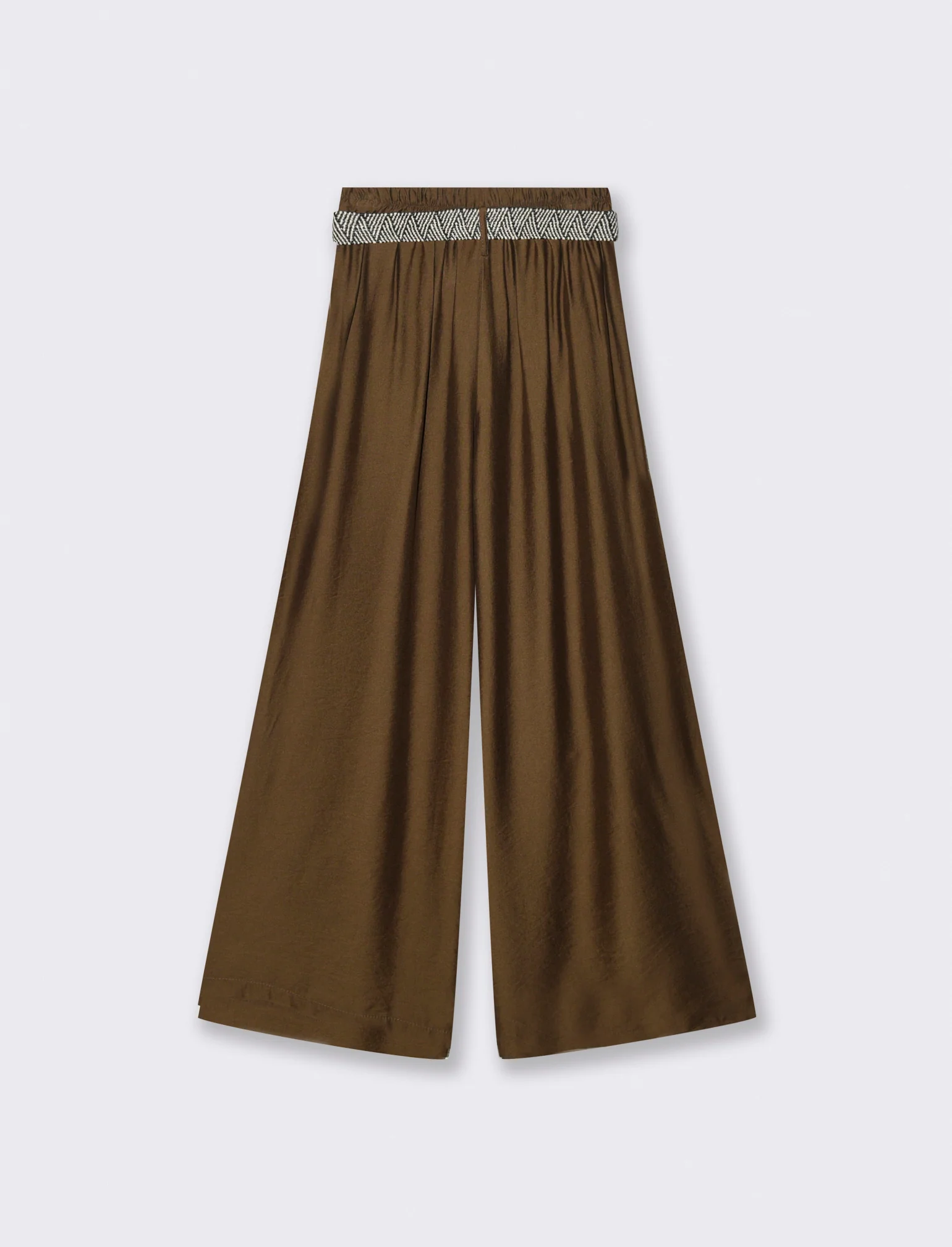 Pantalone a palazzo con cintura - Moro - Image 4