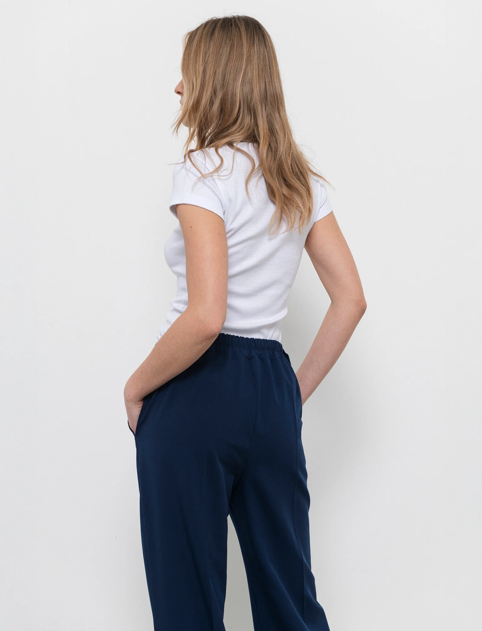 Pantalone a palazzo confort fit da donna - Blu - Image 2