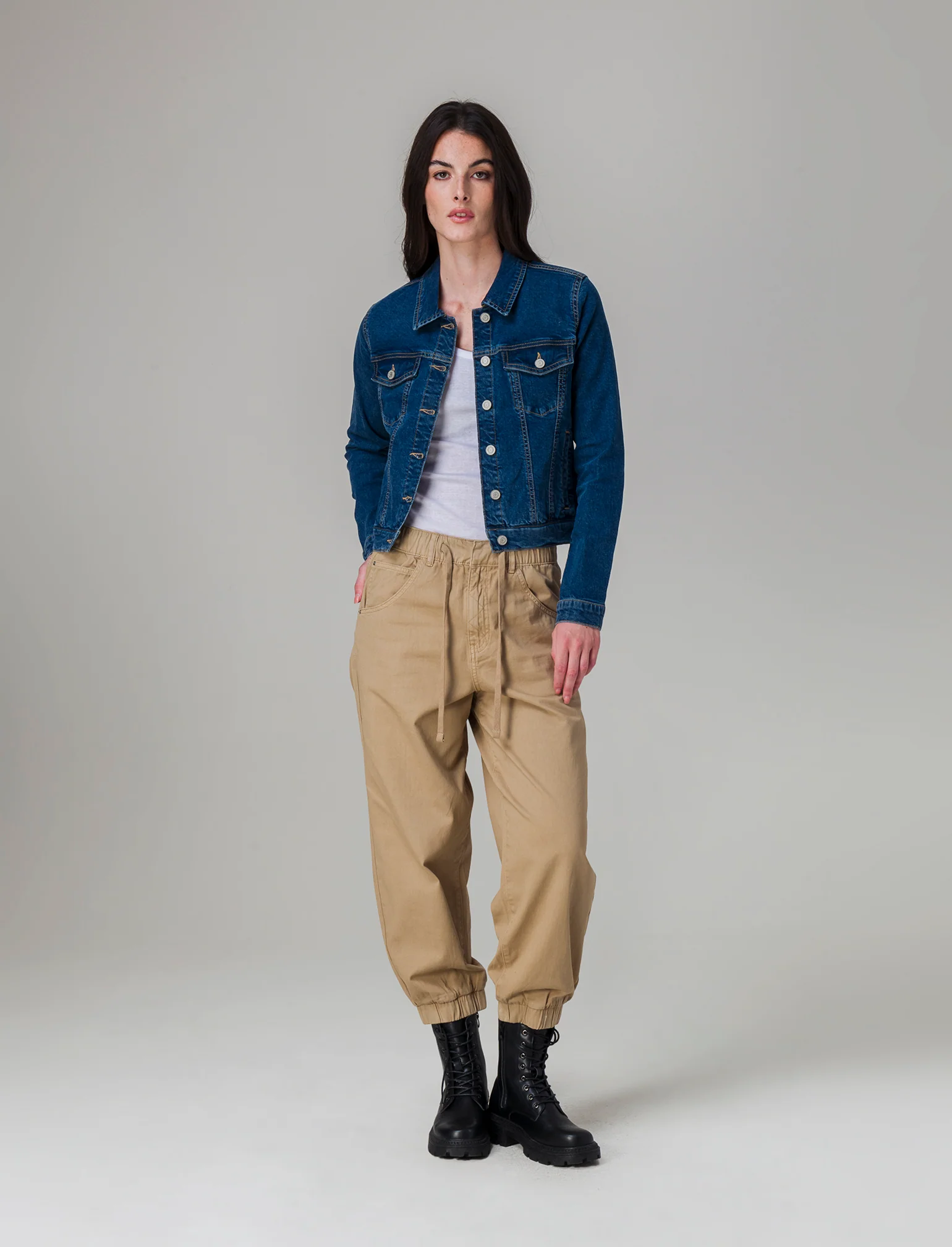 Pantalone a palloncino da donna - Beige fieno - Image 2