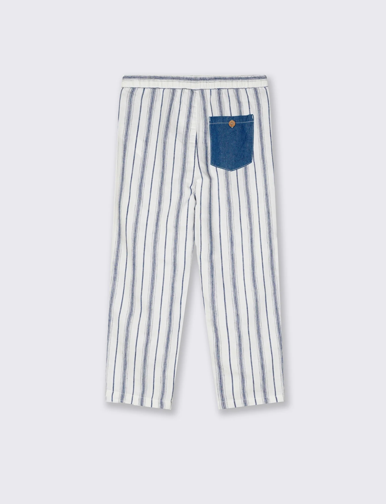Pantalone a righe con coulisse regolabile - Righe - Image 4