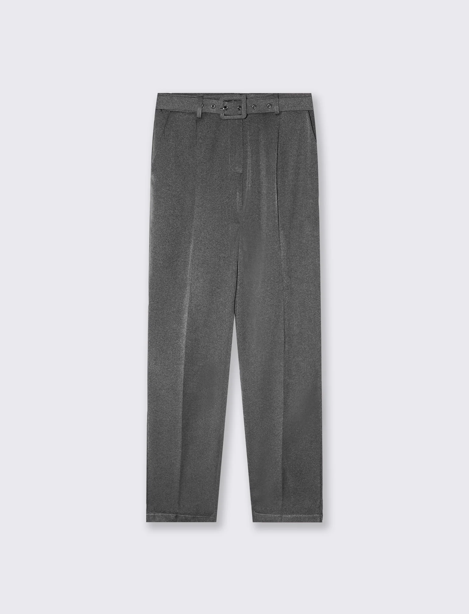 Pantalone a zampa con cintura - Grigio scuro