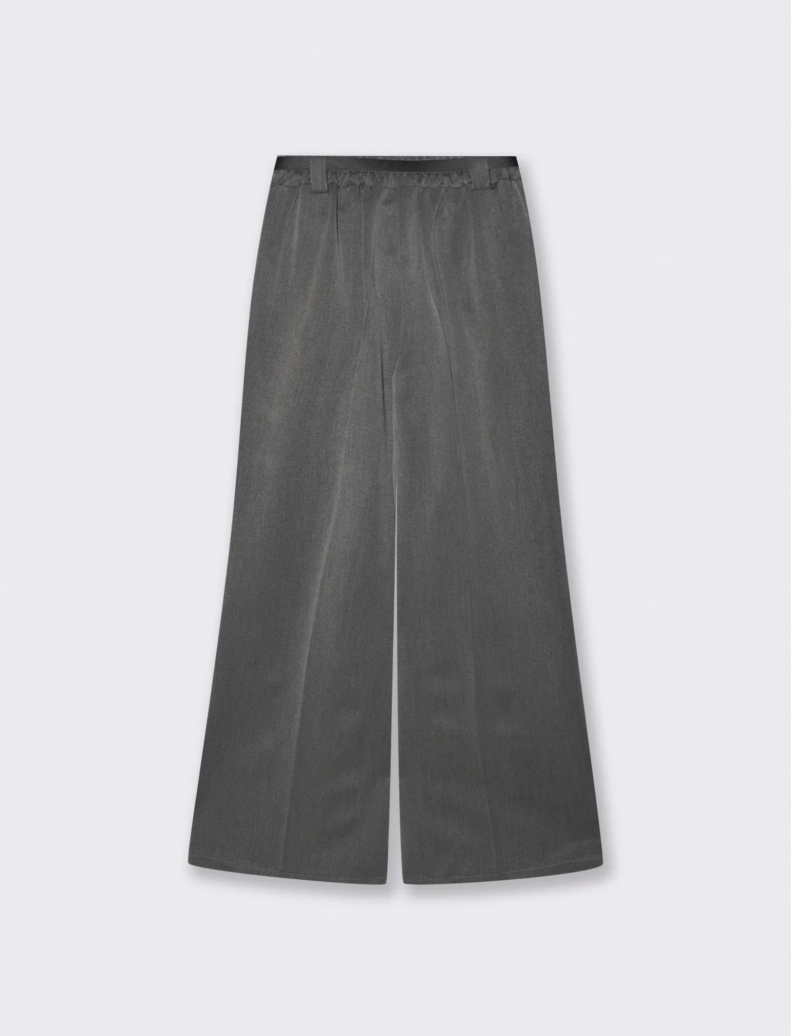 Pantalone a zampa con cintura - Grigio scuro - Image 5