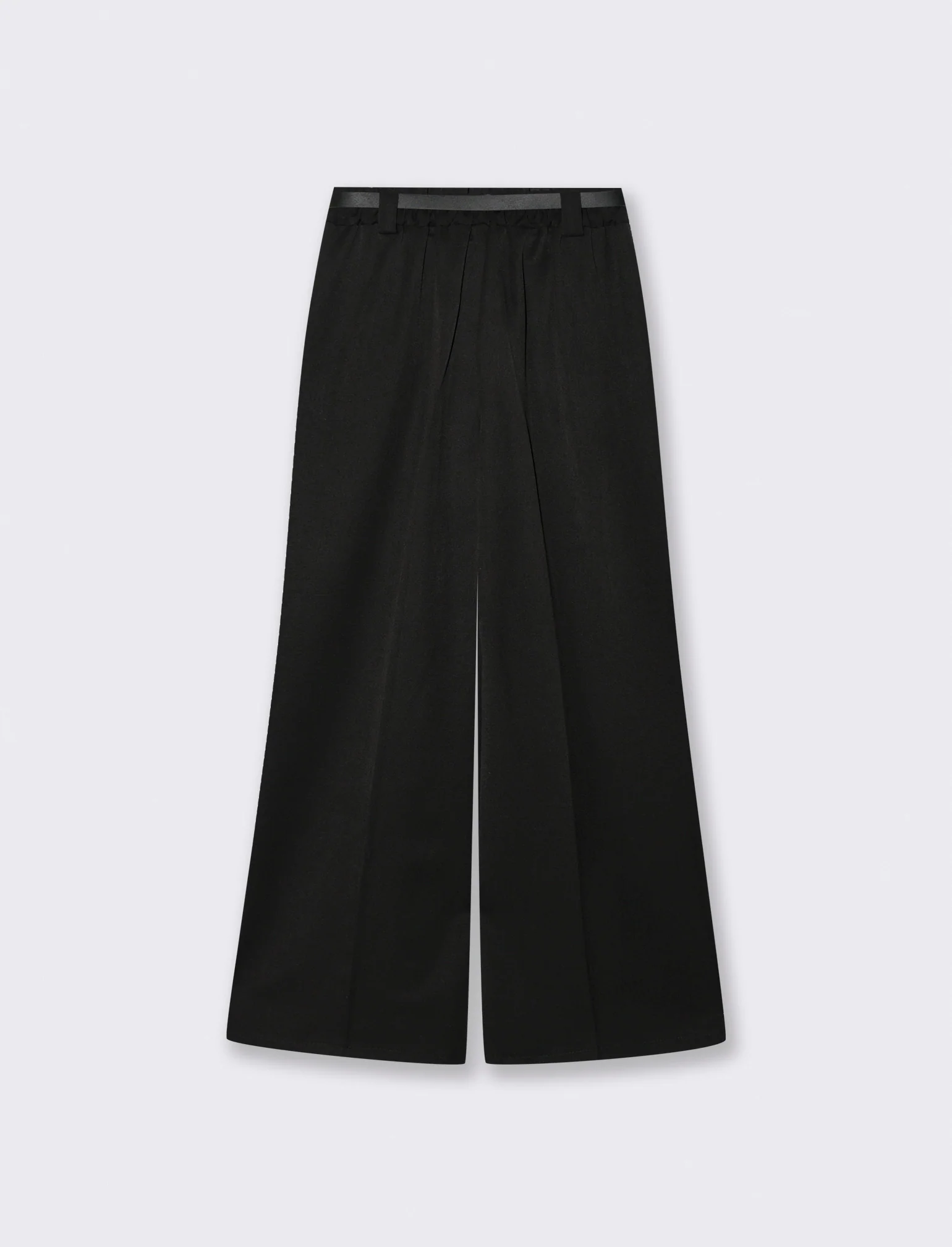 Pantalone a zampa con cintura - Nero - Image 2