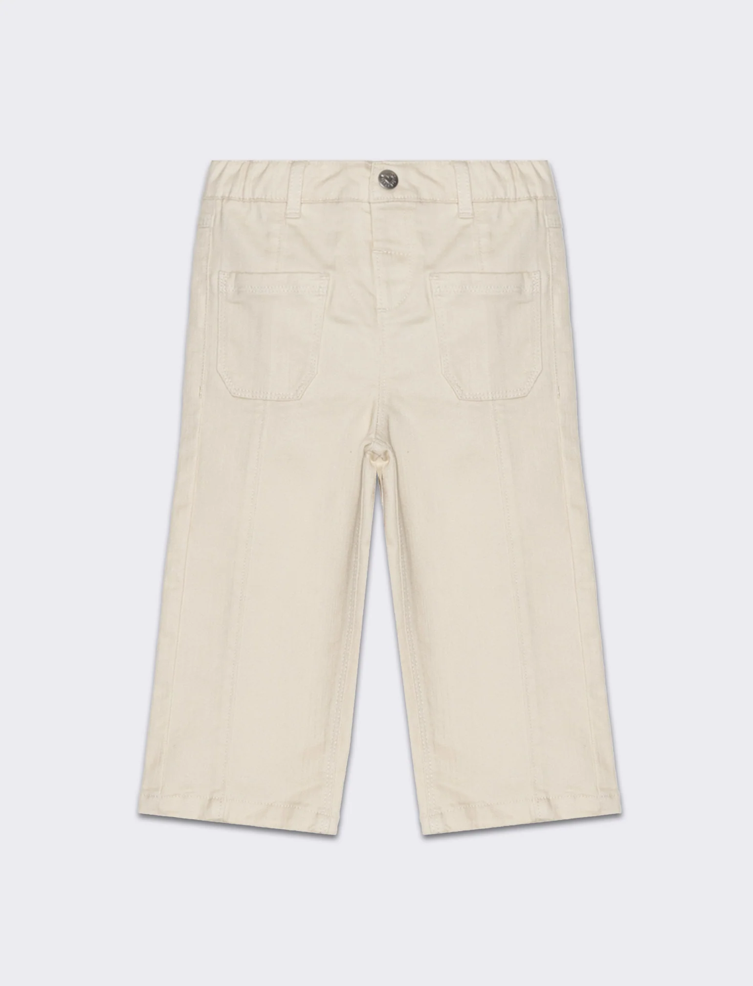 Pantalone ampio con taschine da neonata - Beige