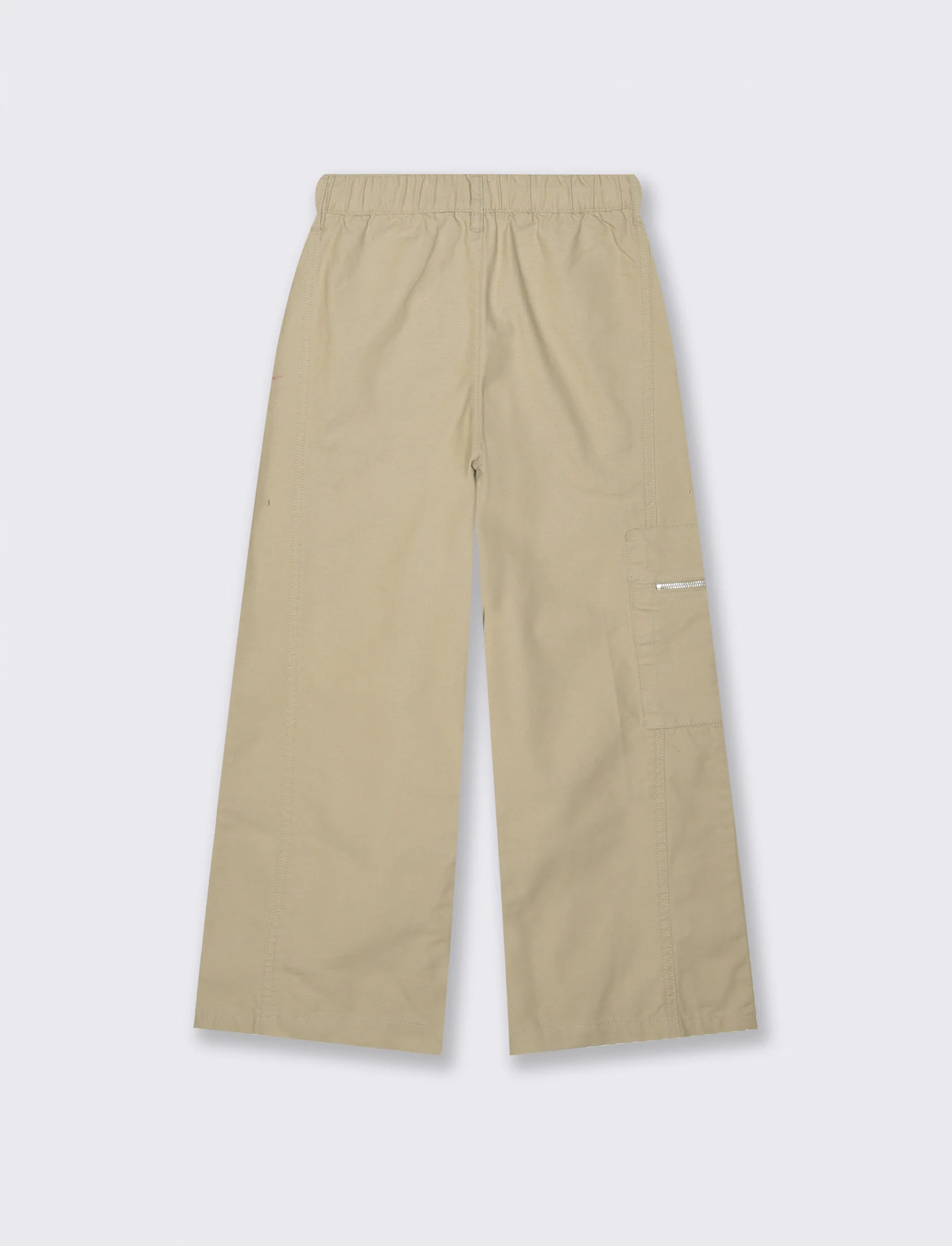 Pantalone ampio in cotone per bambina - Beige - Image 2