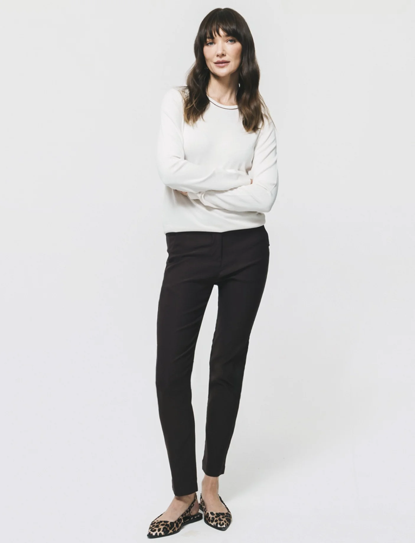 Pantalone Bengalin Skinny Vita Regolare - Moro - Image 4