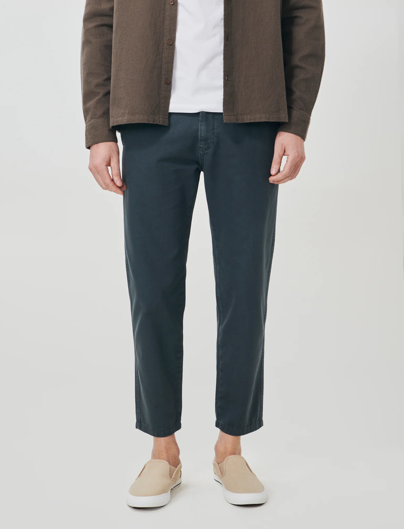 Pantalone Canvas Straight Fit Effetto Slavato - Avion - Image 3