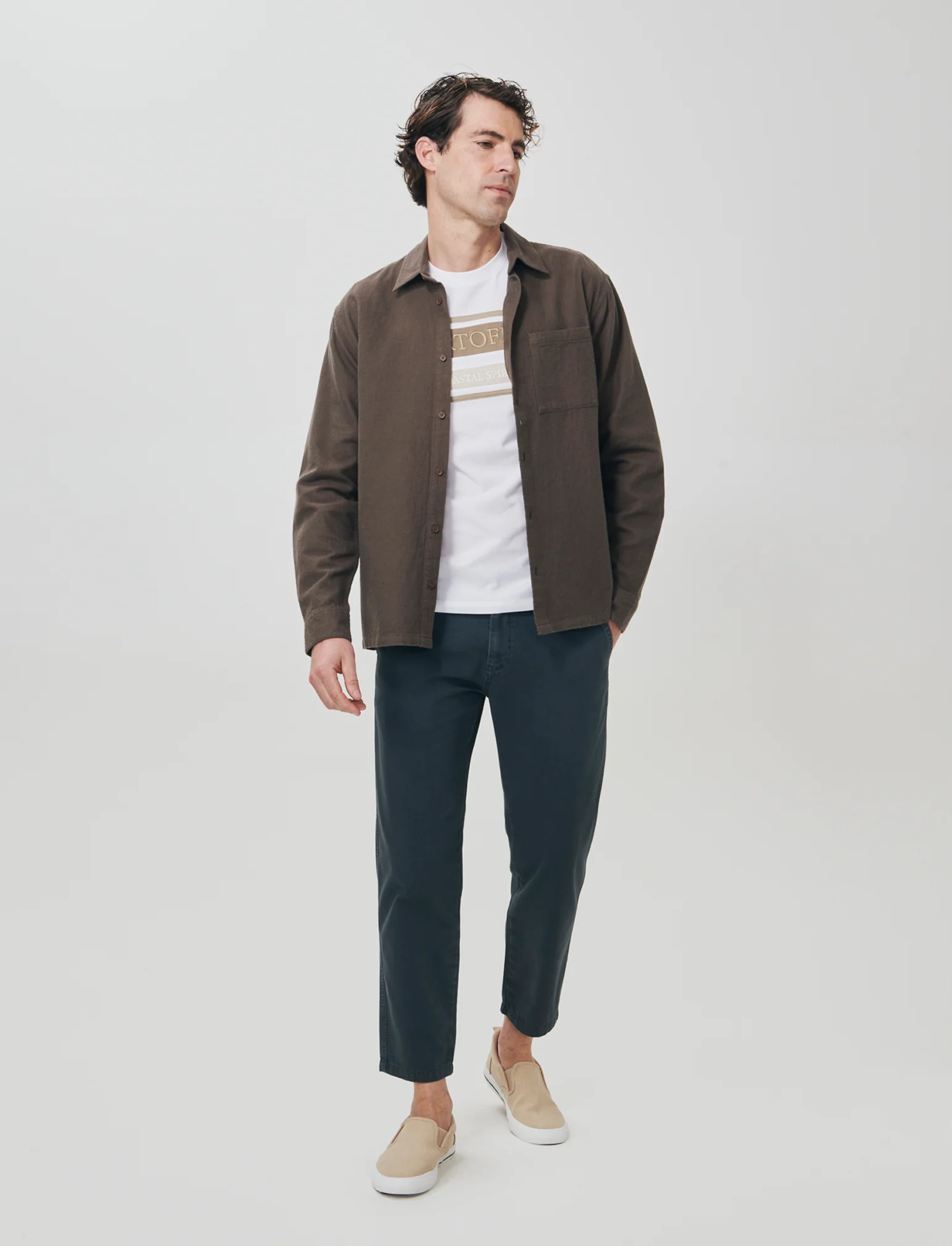 Pantalone Canvas Straight Fit Effetto Slavato - Avion - Image 4