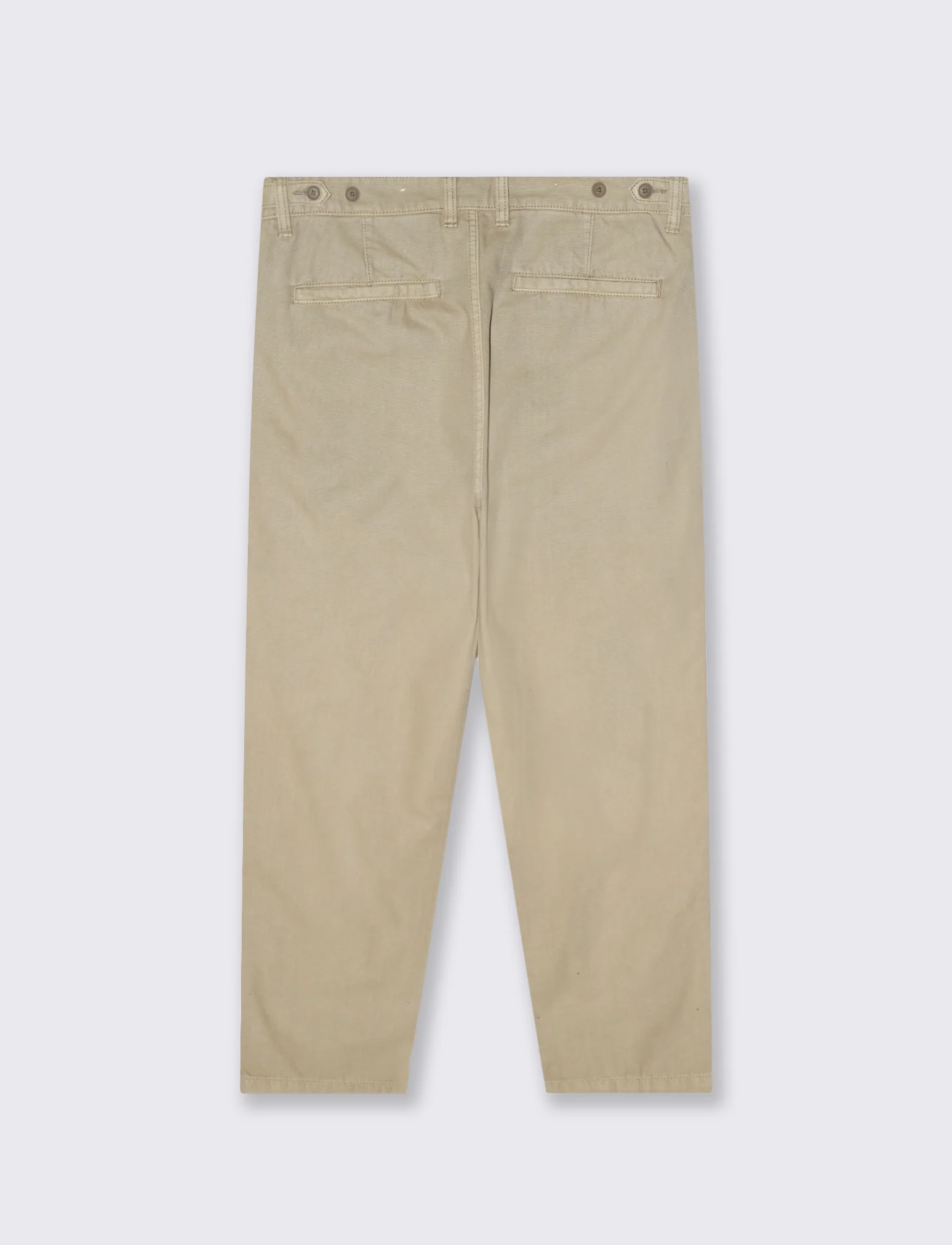 Pantalone Canvas Straight Fit Effetto Slavato - Beige - Image 2
