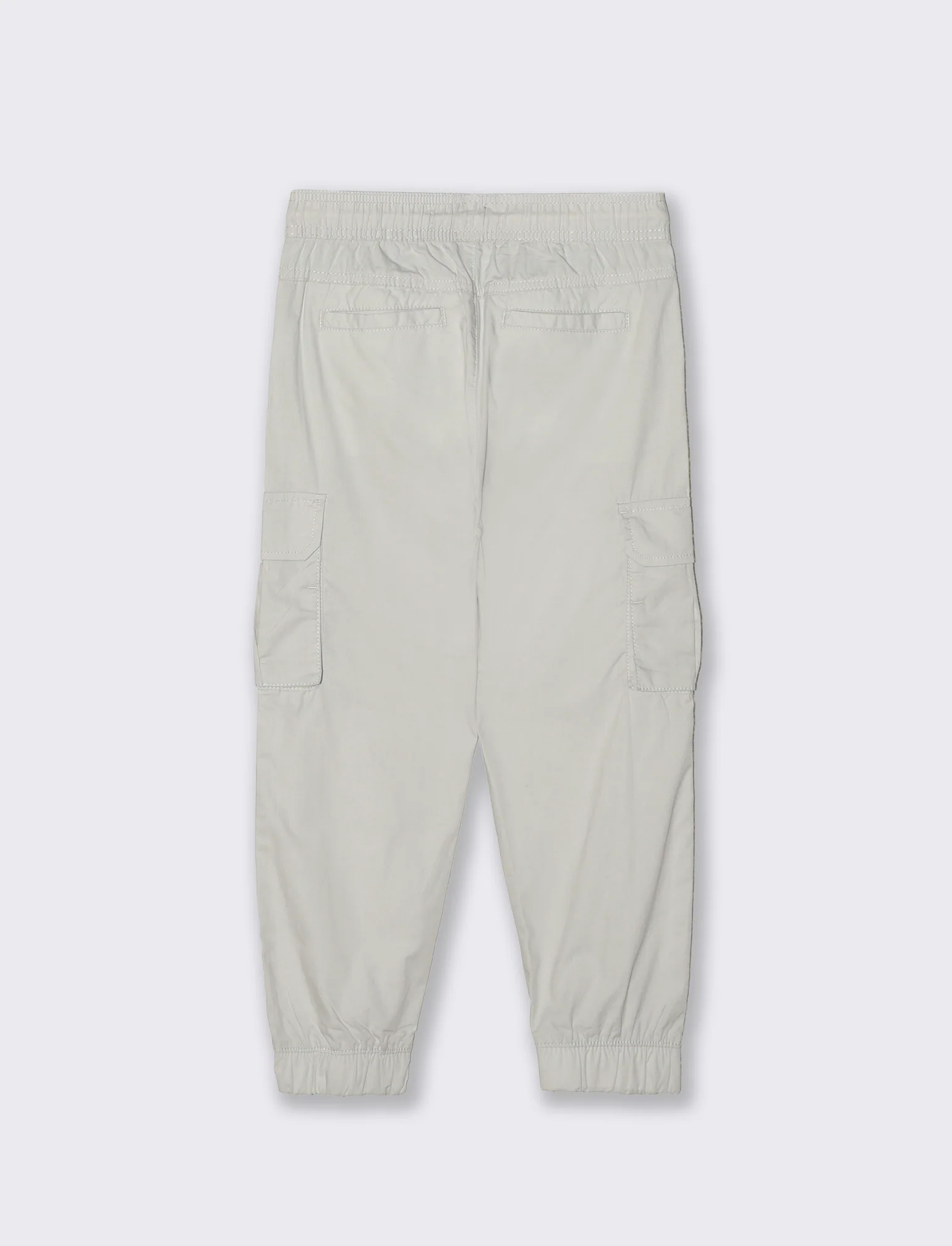 Pantalone cargo in cotone morbido e comodo - Grigio ghiaccio - Image 2