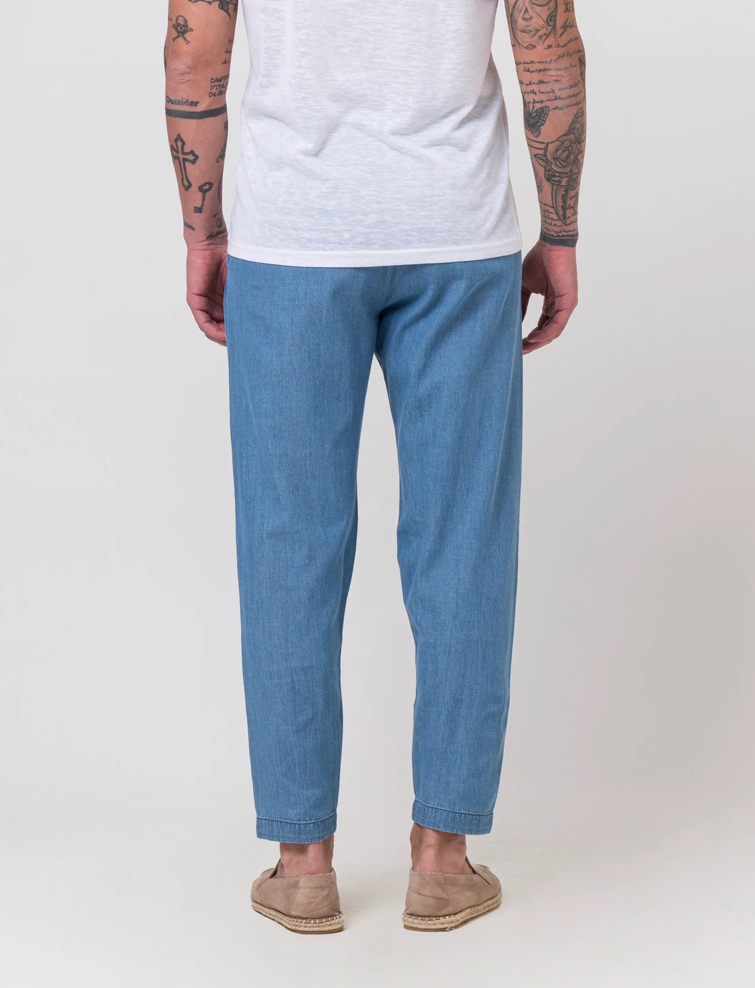 Pantalone chino in denim leggero da uomo - Denim chiaro - Image 2