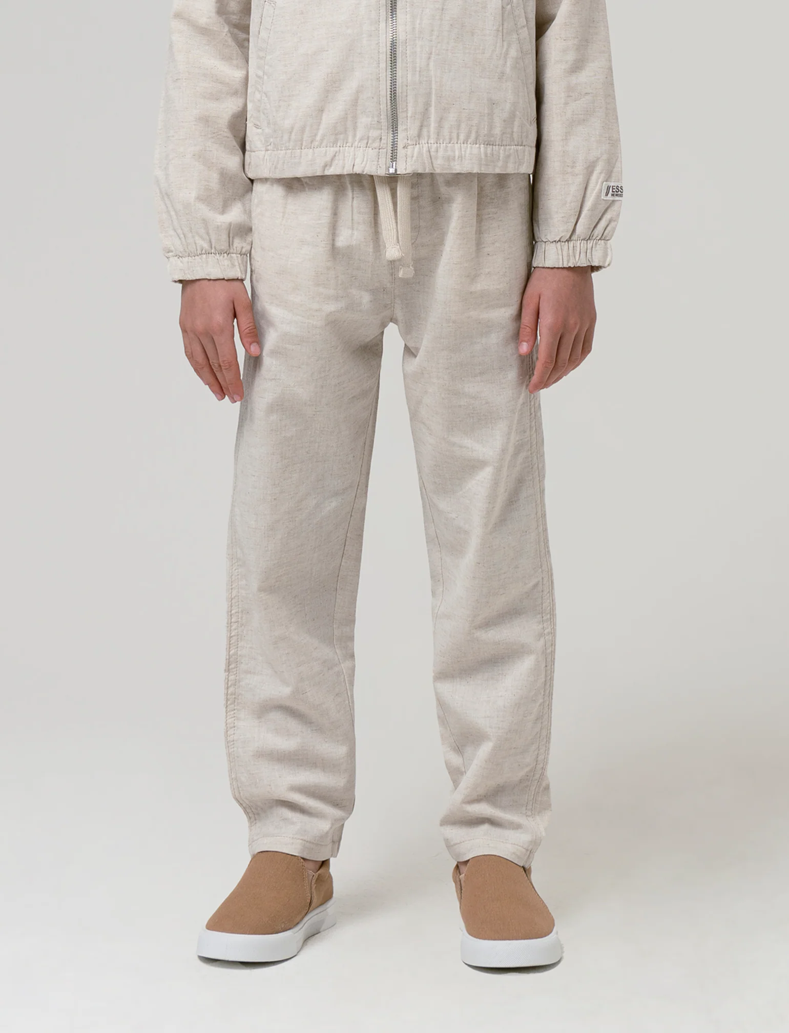 Pantalone chino in misto lino versatile - Sabbia