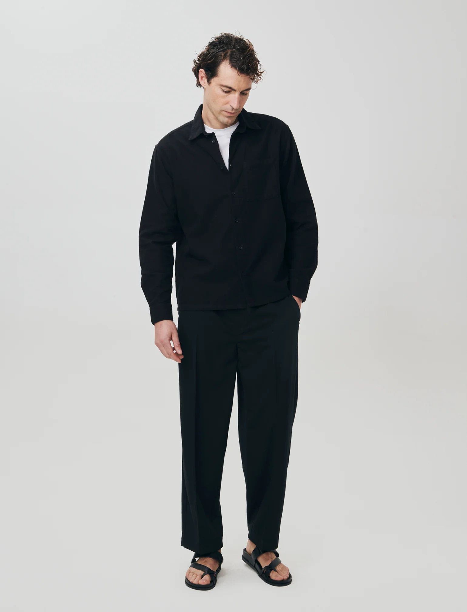 Pantalone Chino Jogger Baggy Fit - Nero - Image 3