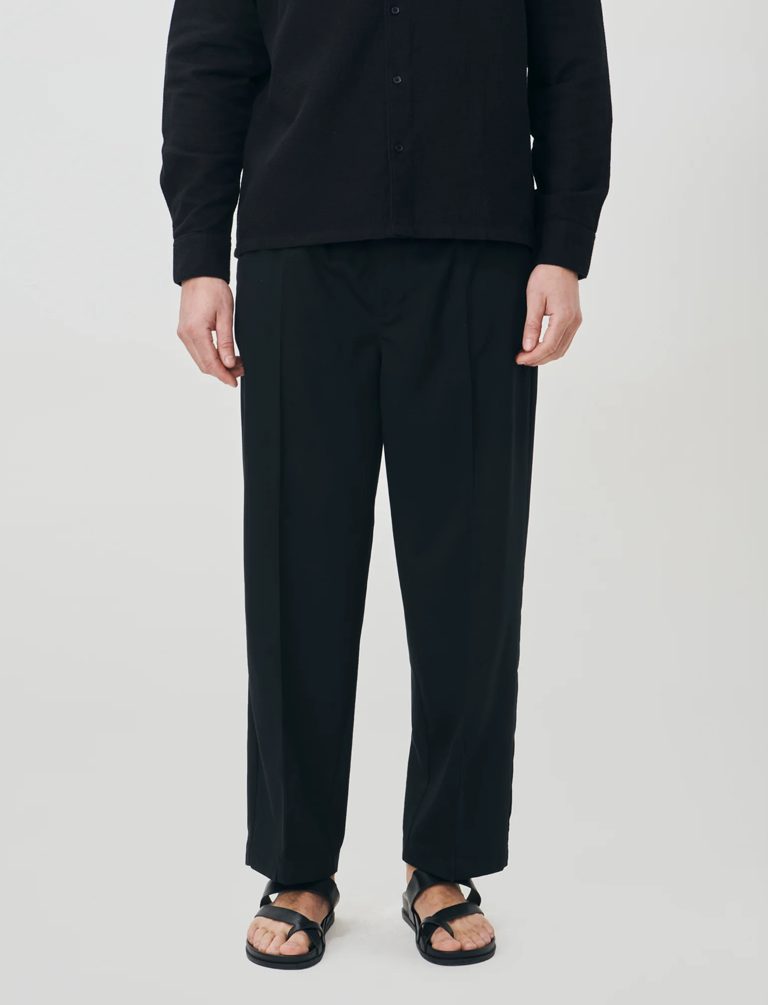 Pantalone Chino Jogger Baggy Fit - Nero - Image 4