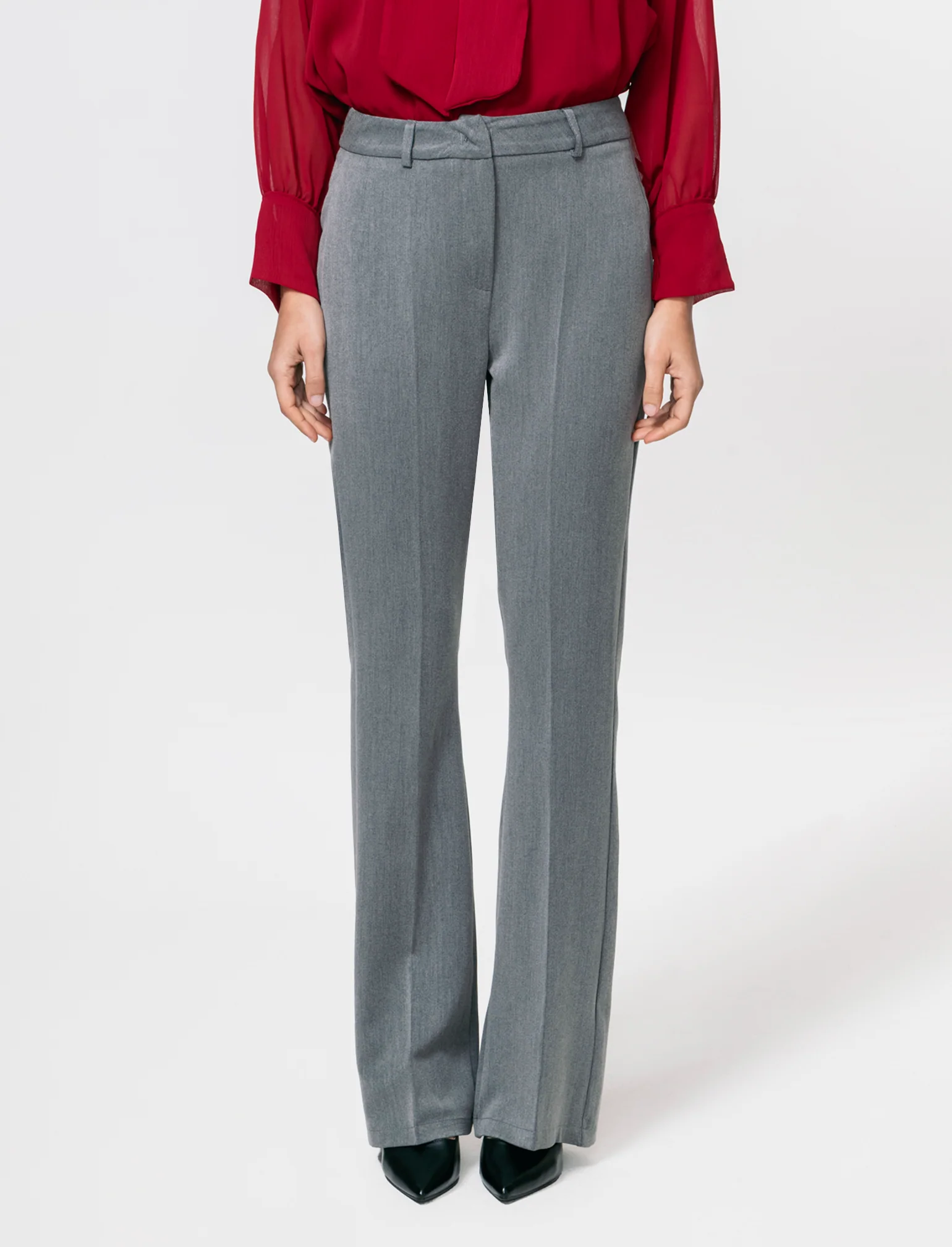 Pantalone chiusura uomo con gamba a zampa - Grigio - Image 4