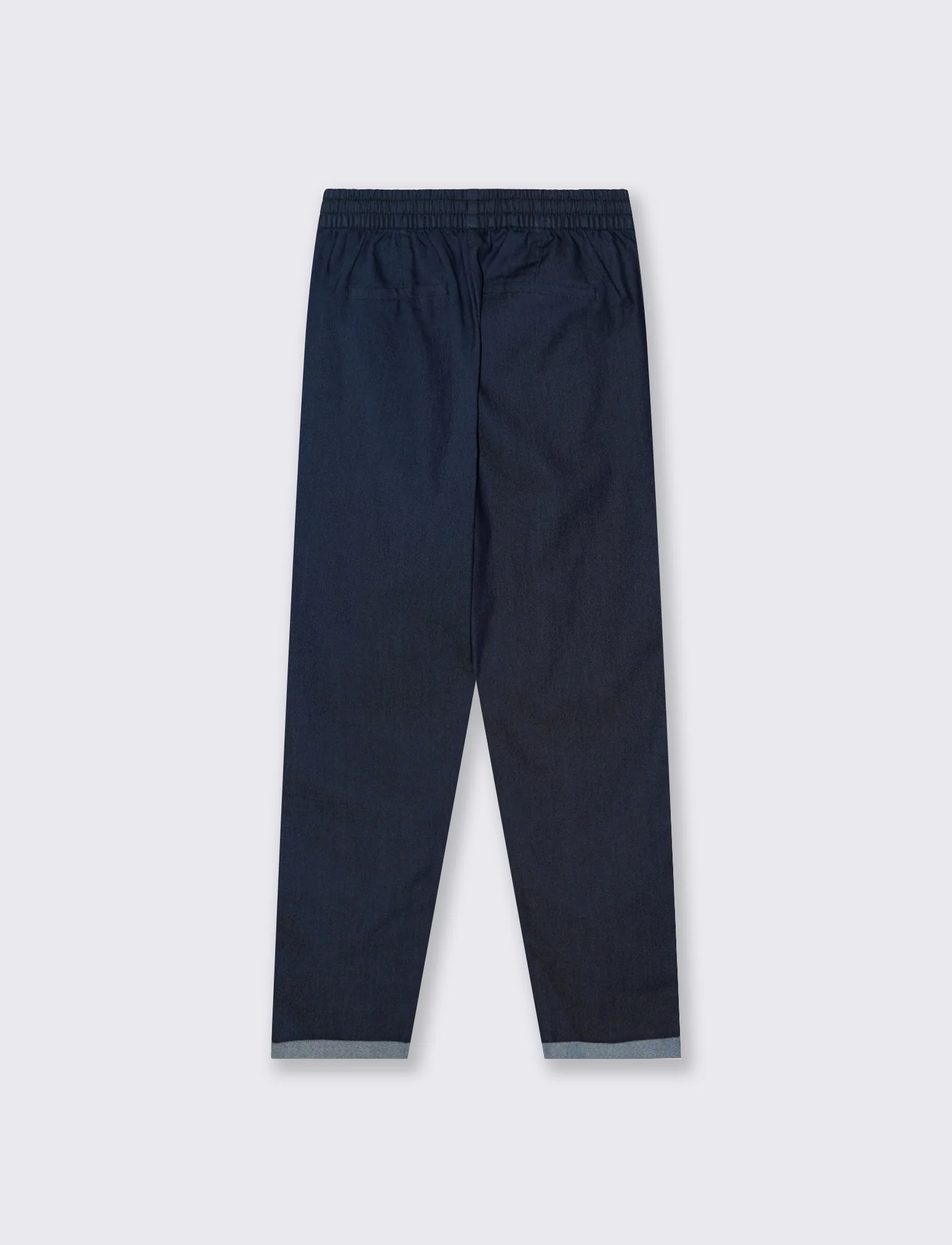 Pantalone Comodo con Coulisse e Risvolto - DENIM SCURO - Image 2