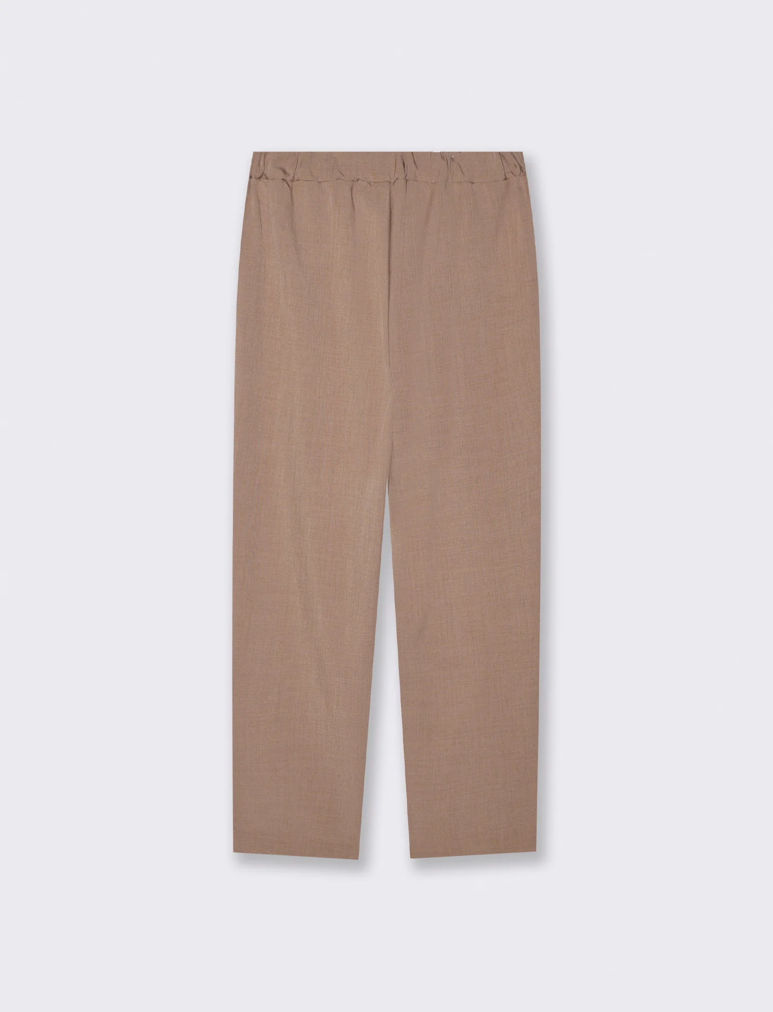Pantalone Comodo con Elastico Retro - Grigio fango - Image 2