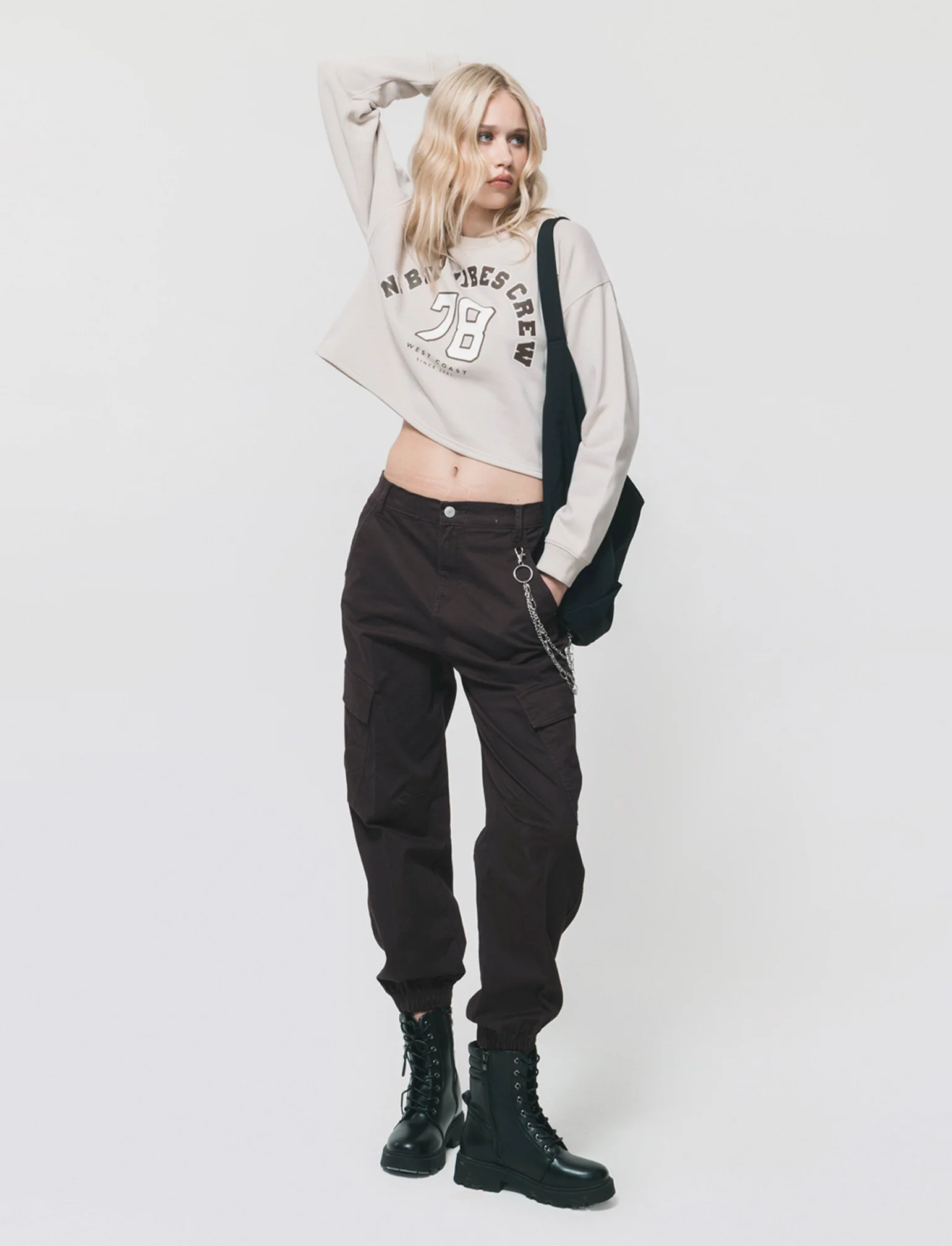 Pantalone con Catena e Elastico - Moro - Image 3