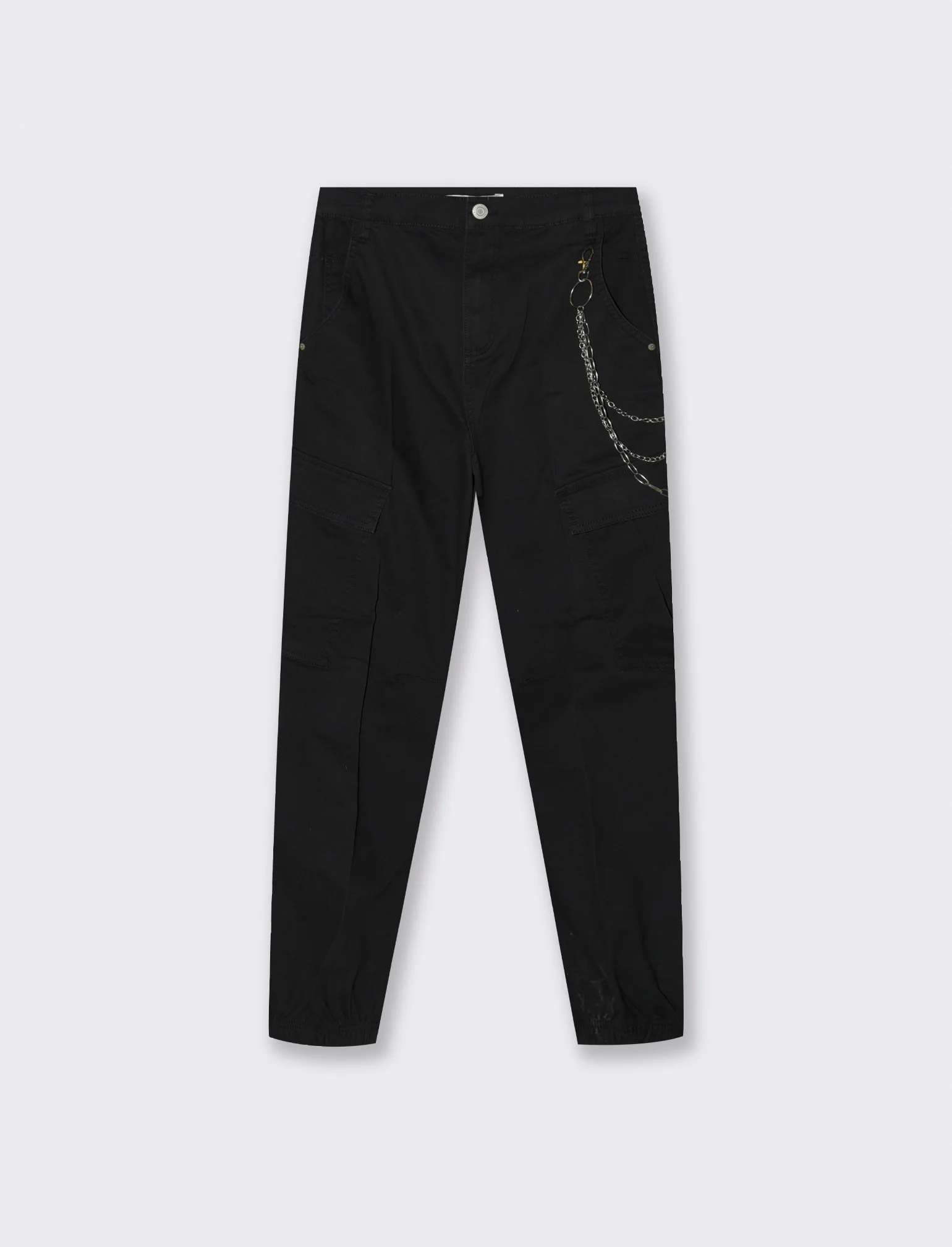 Pantalone con Catena e Elastico - Nero